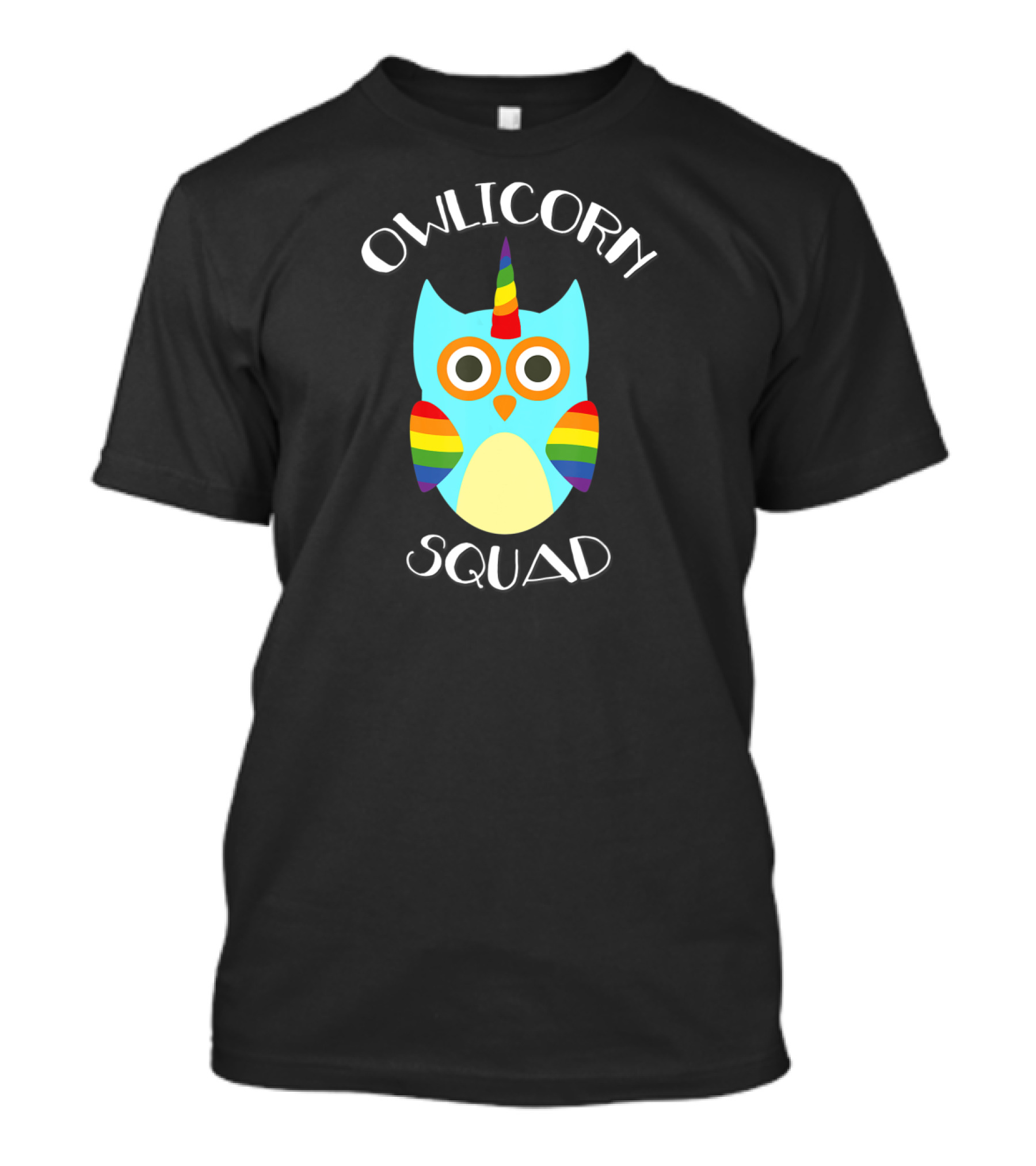 Owlicorn Rainbow Owl Unicorn Squad T-Shirt