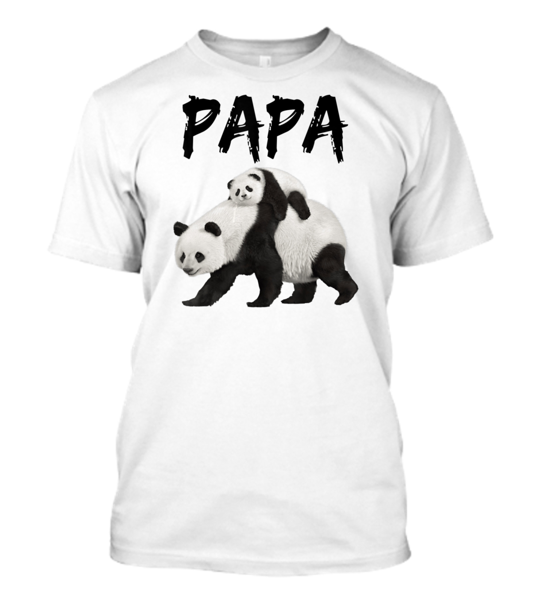 Papa Panda Bear Dad With Baby Panda T-Shirt