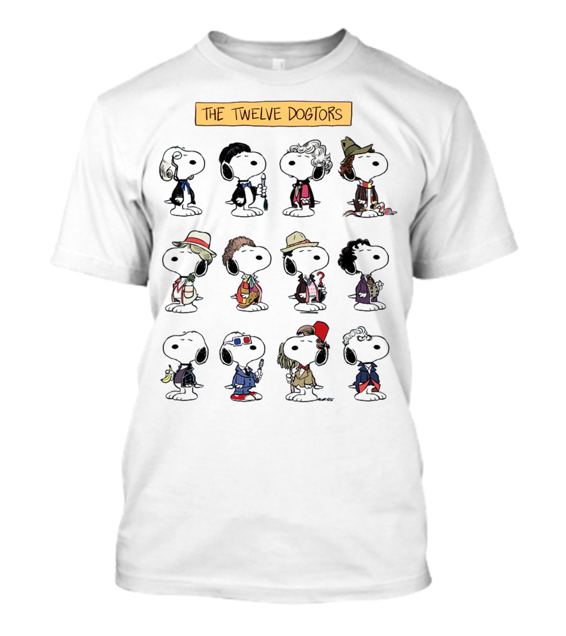 Doctor Snoopwho The Twelve Dogtors Snoopy Peanuts T-Shirt