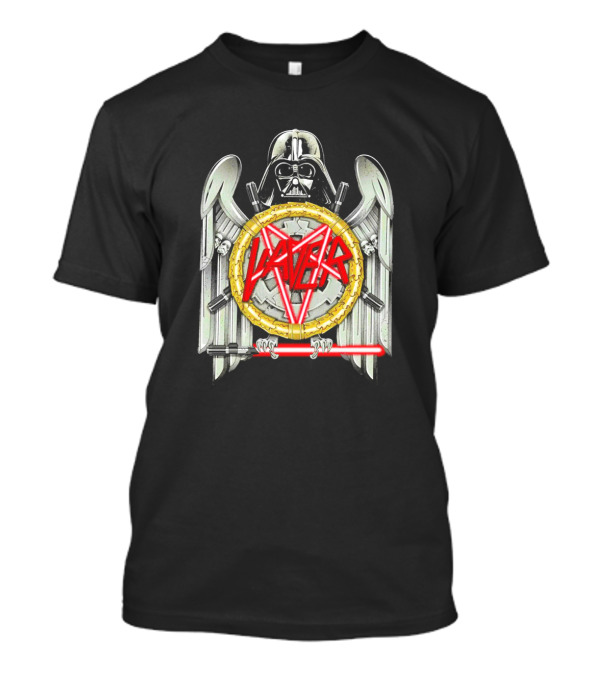 Darth Vader Slayer Dark Side Star Wars Logo Crossed Lightsabers T-Shirt