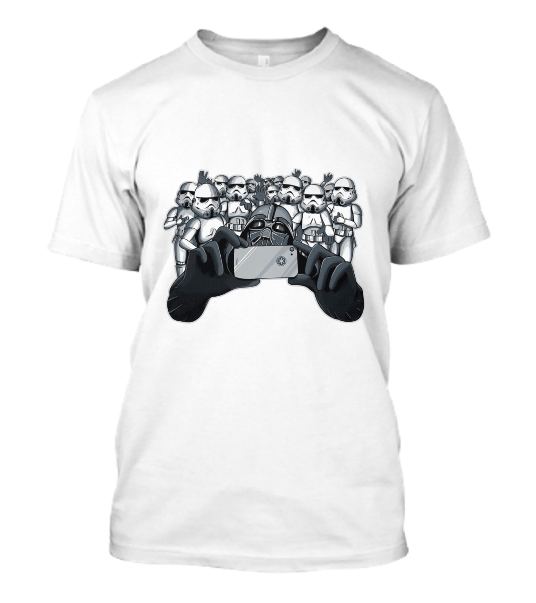 Selfie With Stormtroopers Darth Vader Star Wars Scene T-Shirt