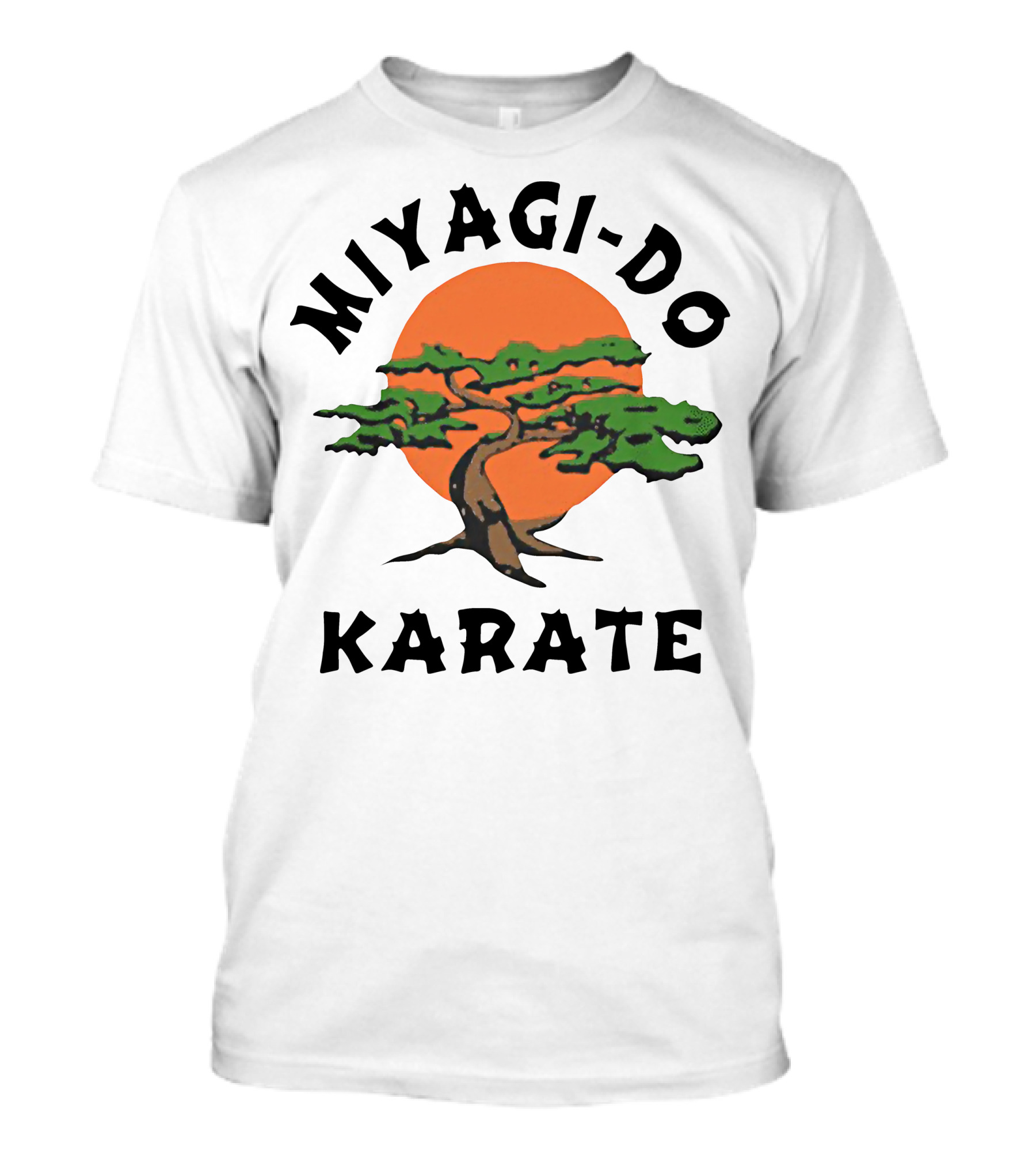 Miyagi-Do Karate Bonsai Tree With Sun Background T-Shirt
