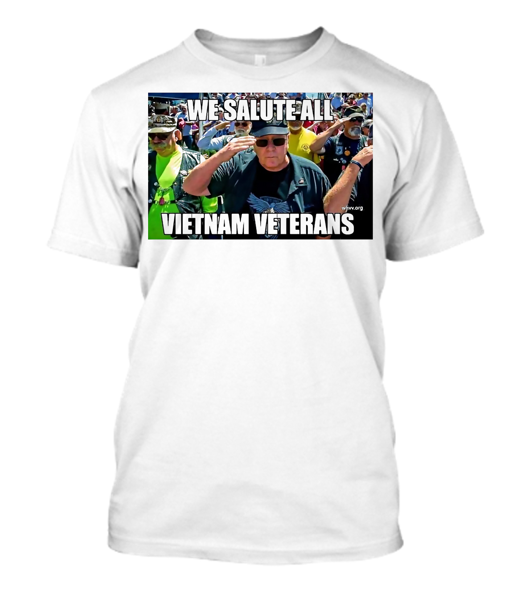 WE SALUTE ALL VIETNAM VETERANS VVA.ORG USA PATRIOTIC HONOR MILITARY TRIBUTE SALUTING SOLDIERS T-Shirt