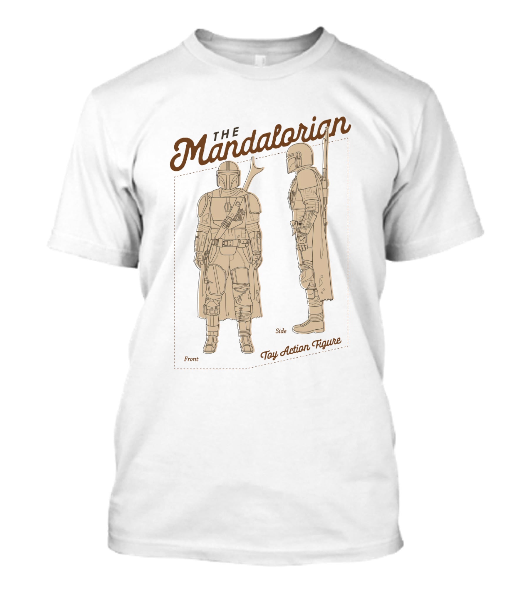The Mandalorian Front Side Toy Action Figure T-Shirt