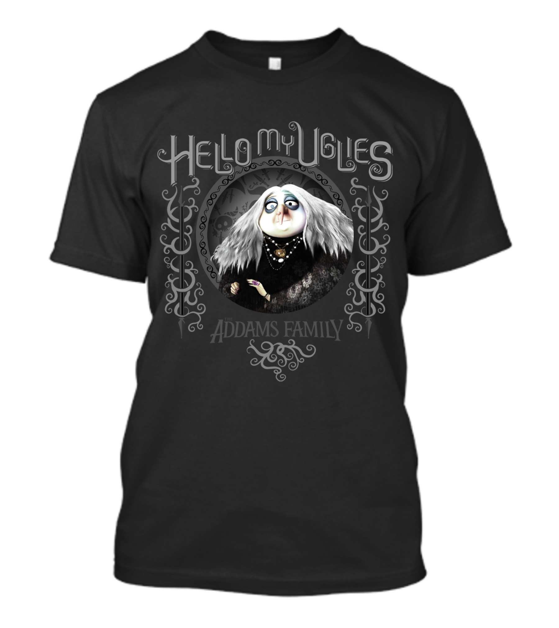 Hello My Uglies Addams Family Grandma T-Shirt