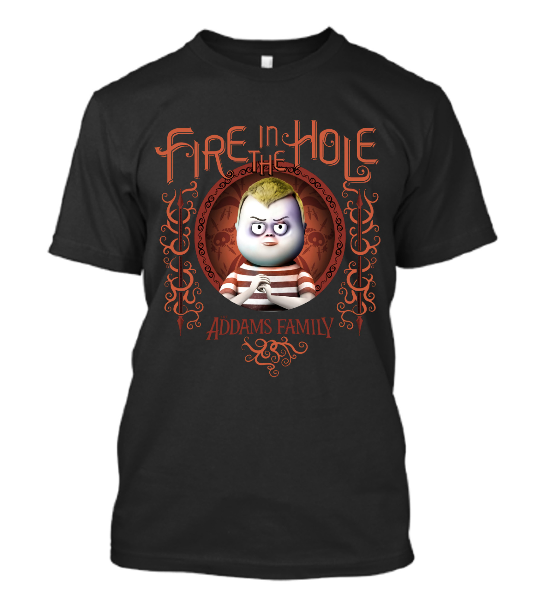 The Addams Family Pugsley Addams Fire In The Hole Gothic T-Shirt
