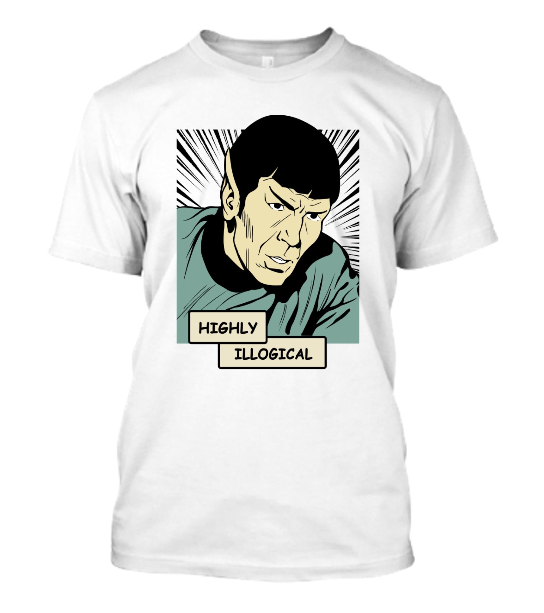 Star Trek Spock Highly Illogical Comic T-Shirt