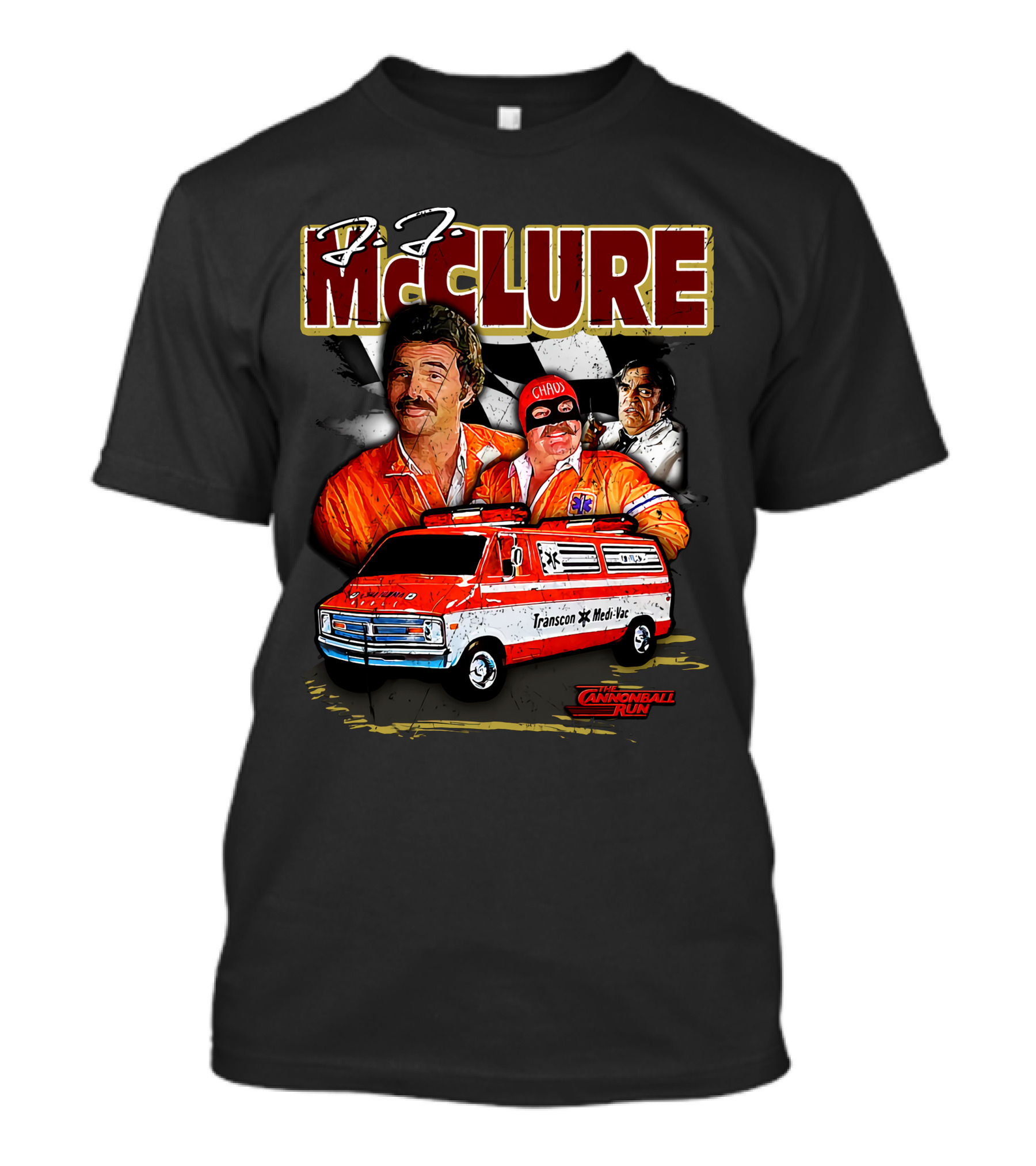 Cannonball Run J.J. McClure Transcon Med-Vac Van Racing T-Shirt