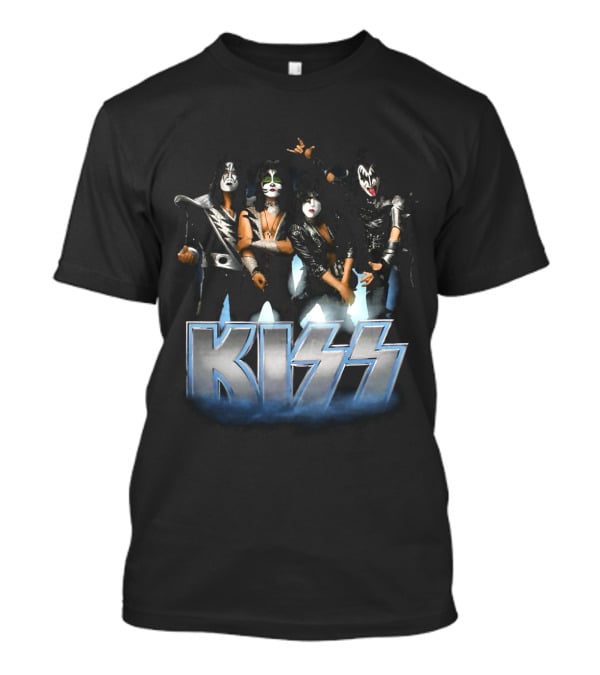 KISS Band Iconic Rock Group Members Face Paint And Costumes T-Shirt