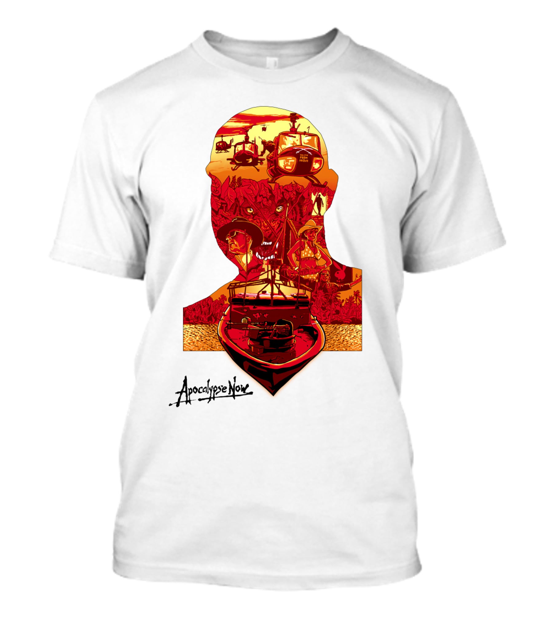 Apocalypse Now Graphic With Helicopters And Boat T-Shirt