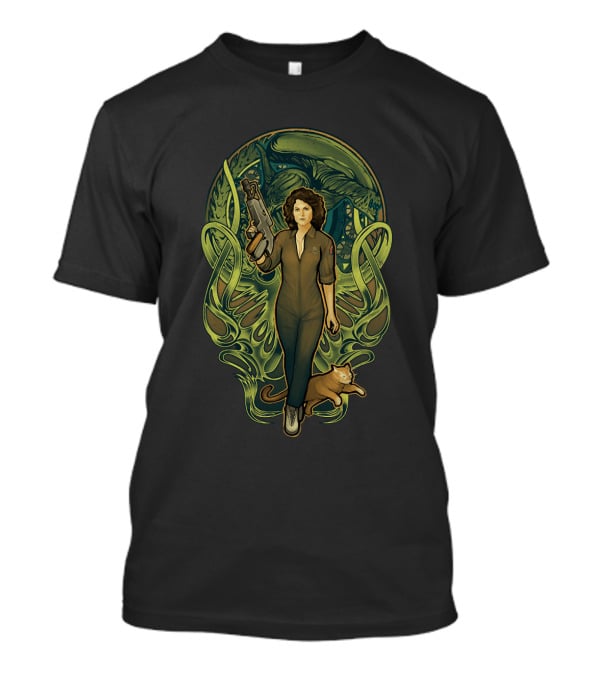 Ripley And Jonesy Xenomorph Encounter T-Shirt
