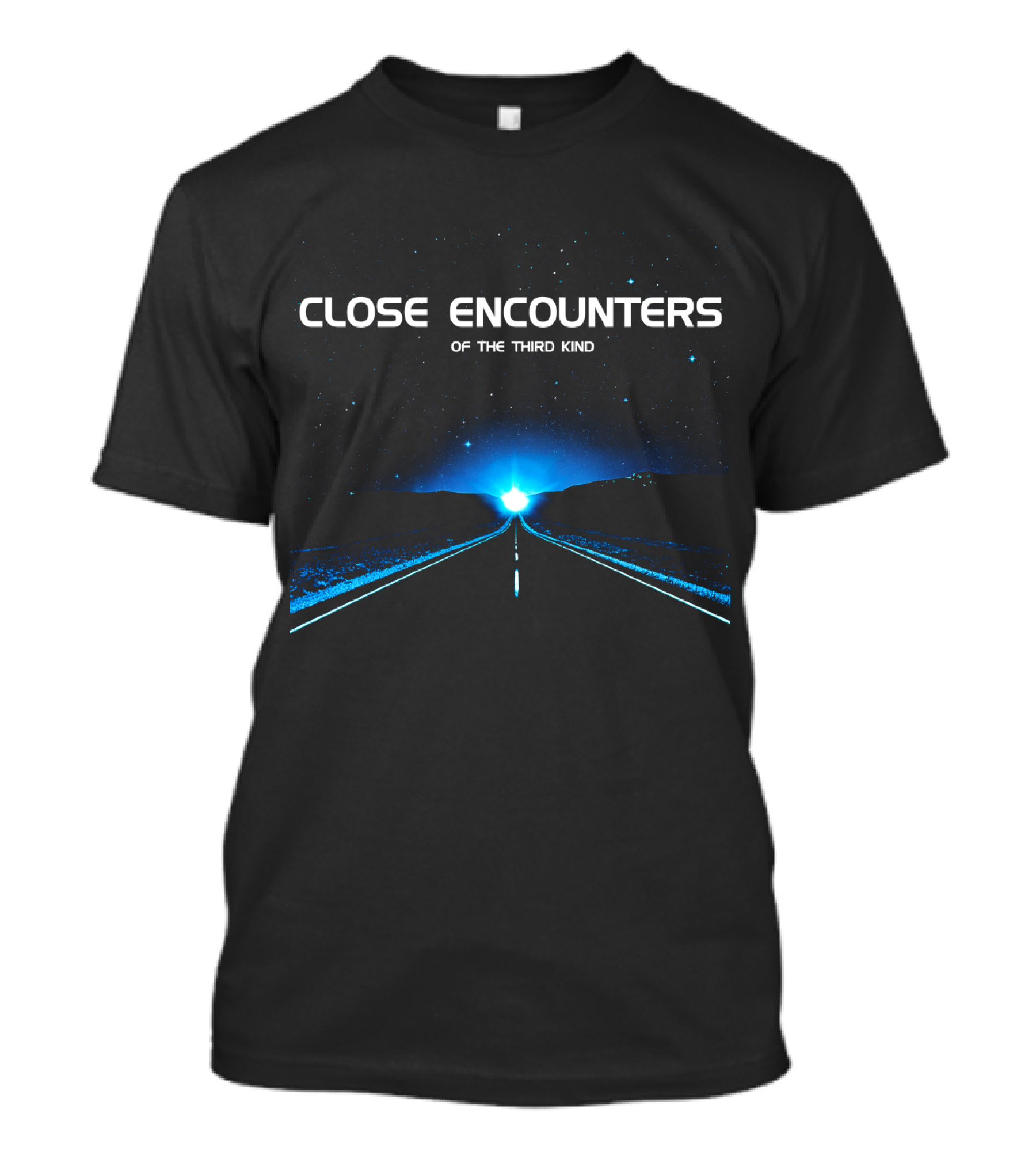 Close Encounters Of The Third Kind Extraterrestrial Arrival Under Starry Night Sky T-Shirt