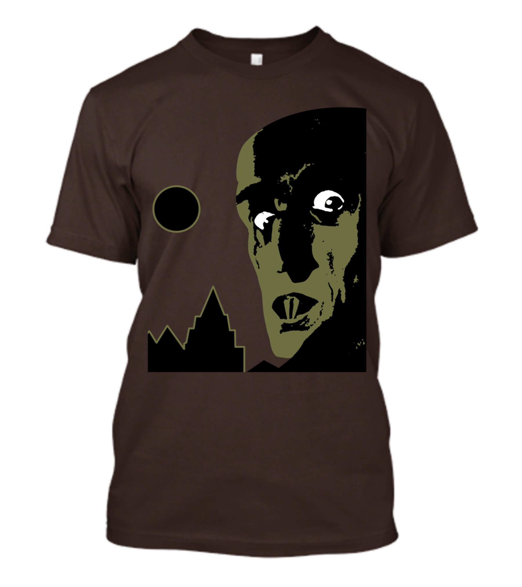 Nosferatu The Vampyre 1979 Iconic Horror Vampire Portrait With Castle And Moon T-Shirt