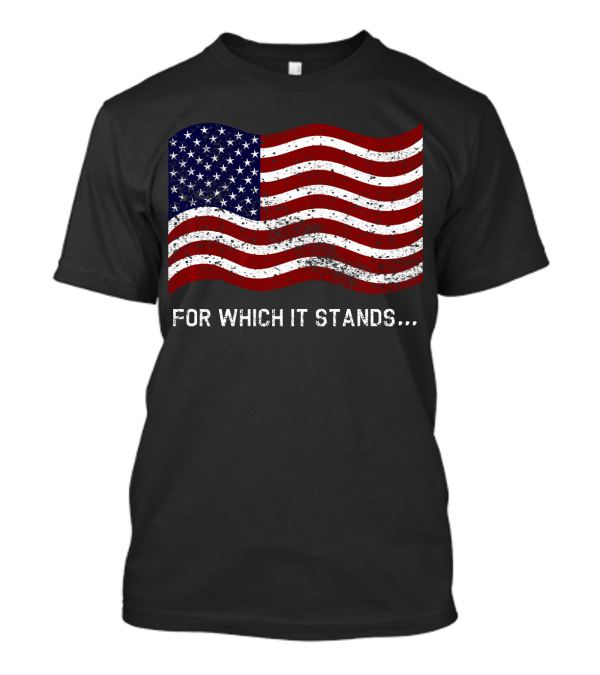 For Which It Stands Impeach Trump Nancy Pel American Flag T-Shirt