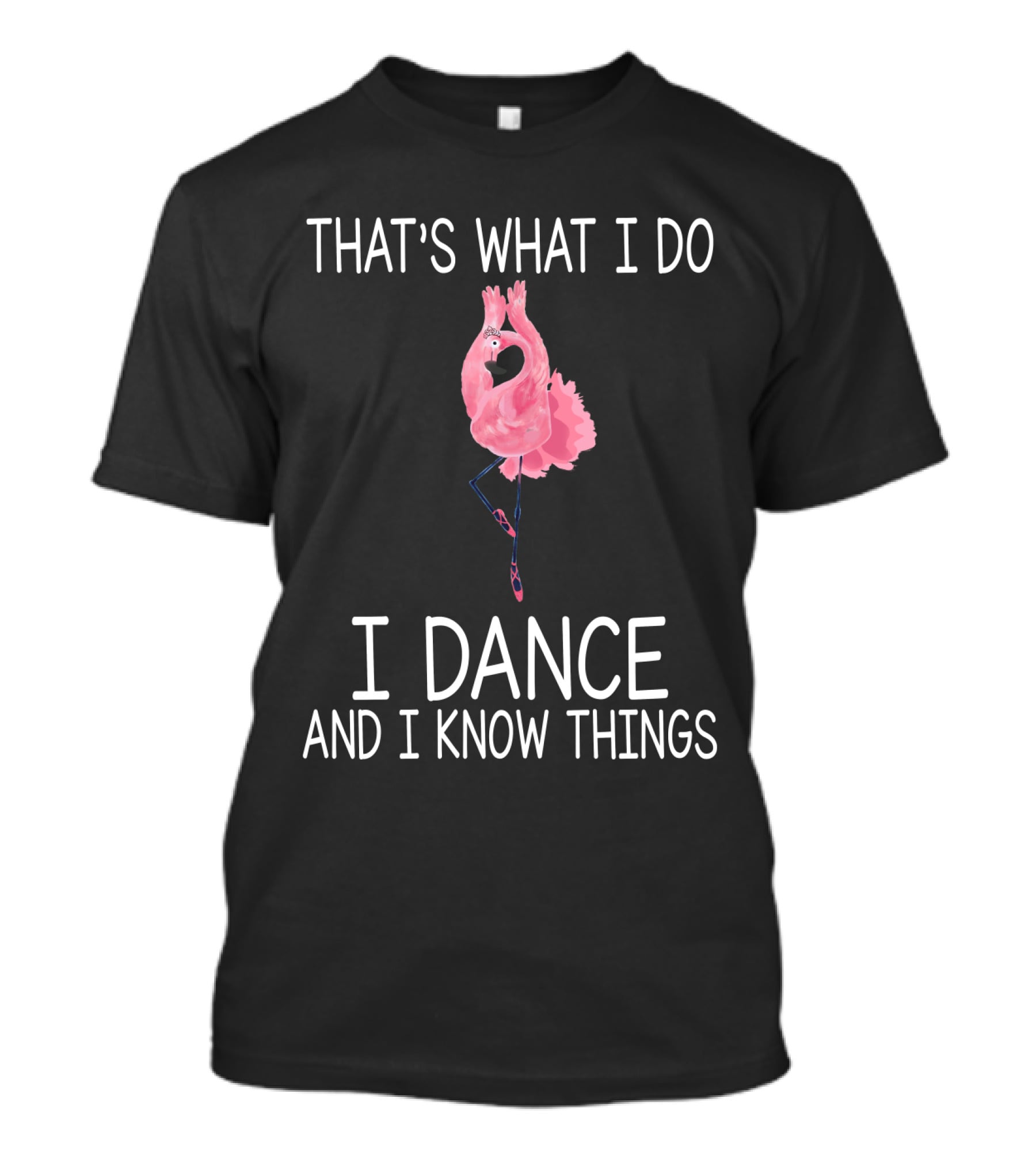 THAT'S WHAT I DO I DANCE AND I KNOW THINGS BALLET FLAMINGO DANCE T-Shirt