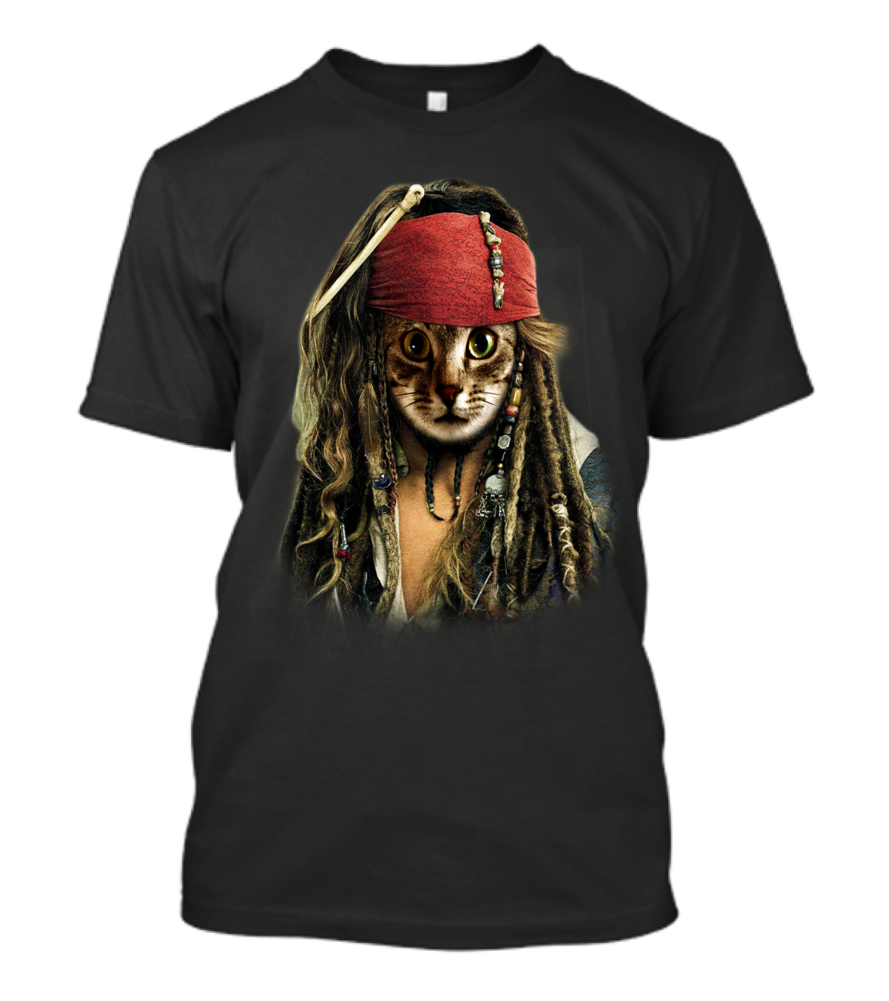 Cat Pirate Captain Feline Buccaneer T-Shirt