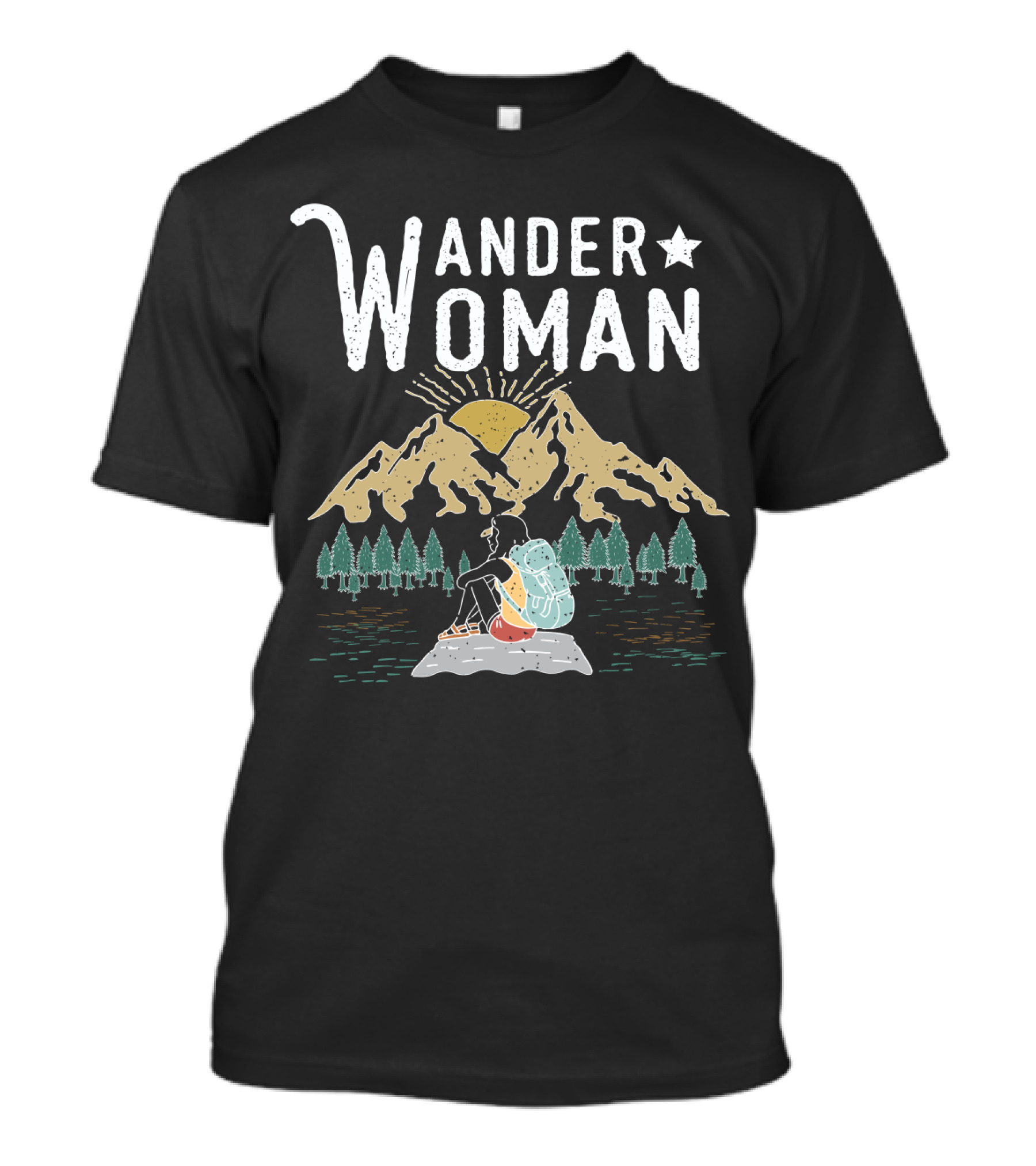Wander Woman Mountain Hiking Adventure T-Shirt