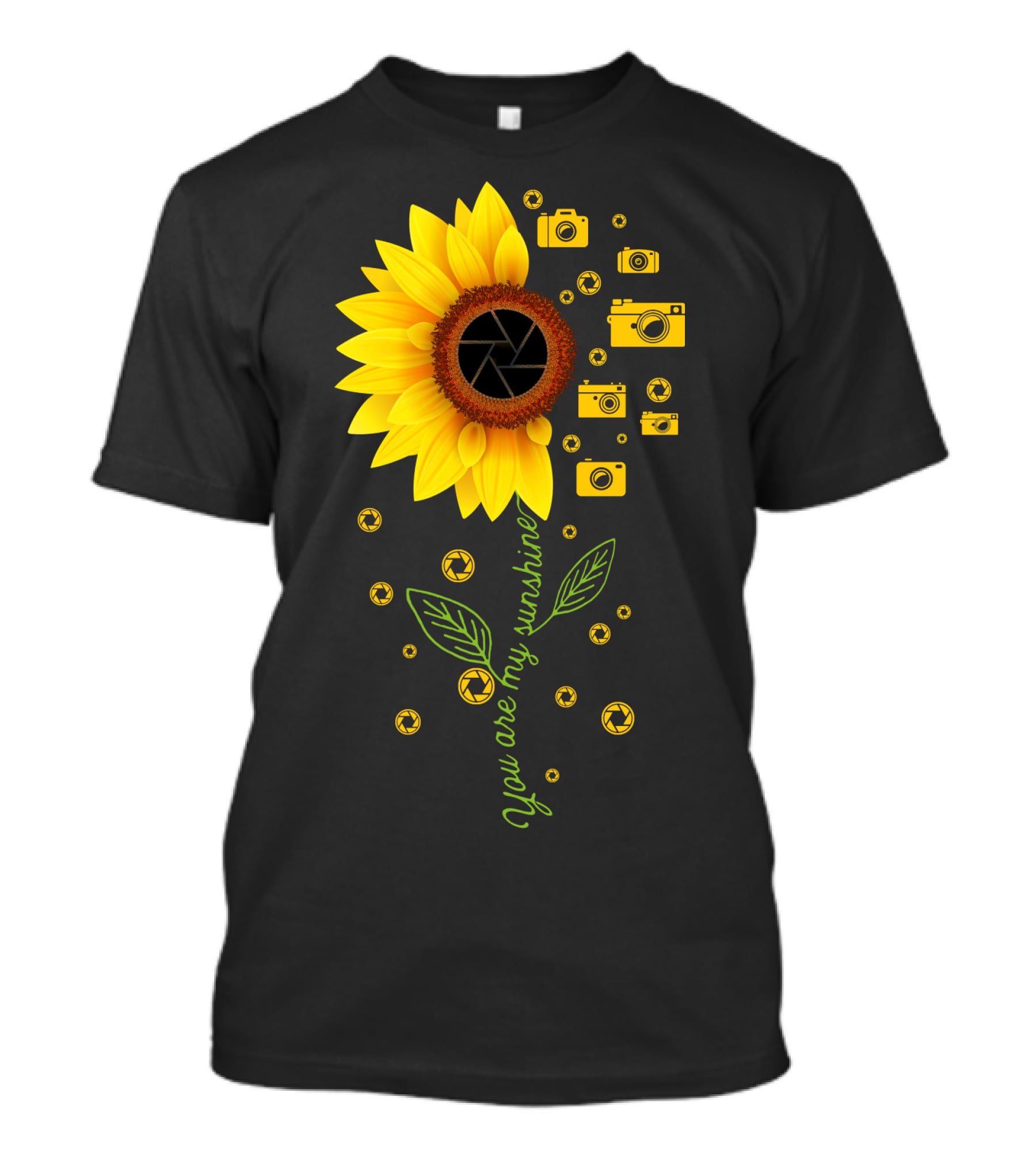 You Are My Sunshine Sunflower Camera Icons T-Shirt