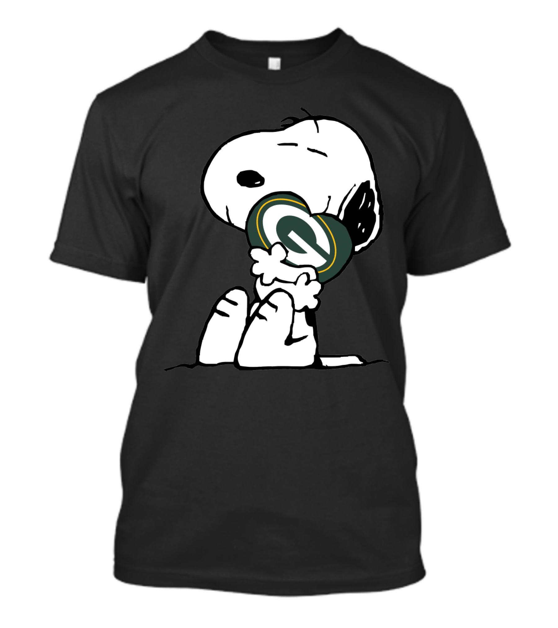 Snoopy Green Bay Packers Logo Hug T-Shirt