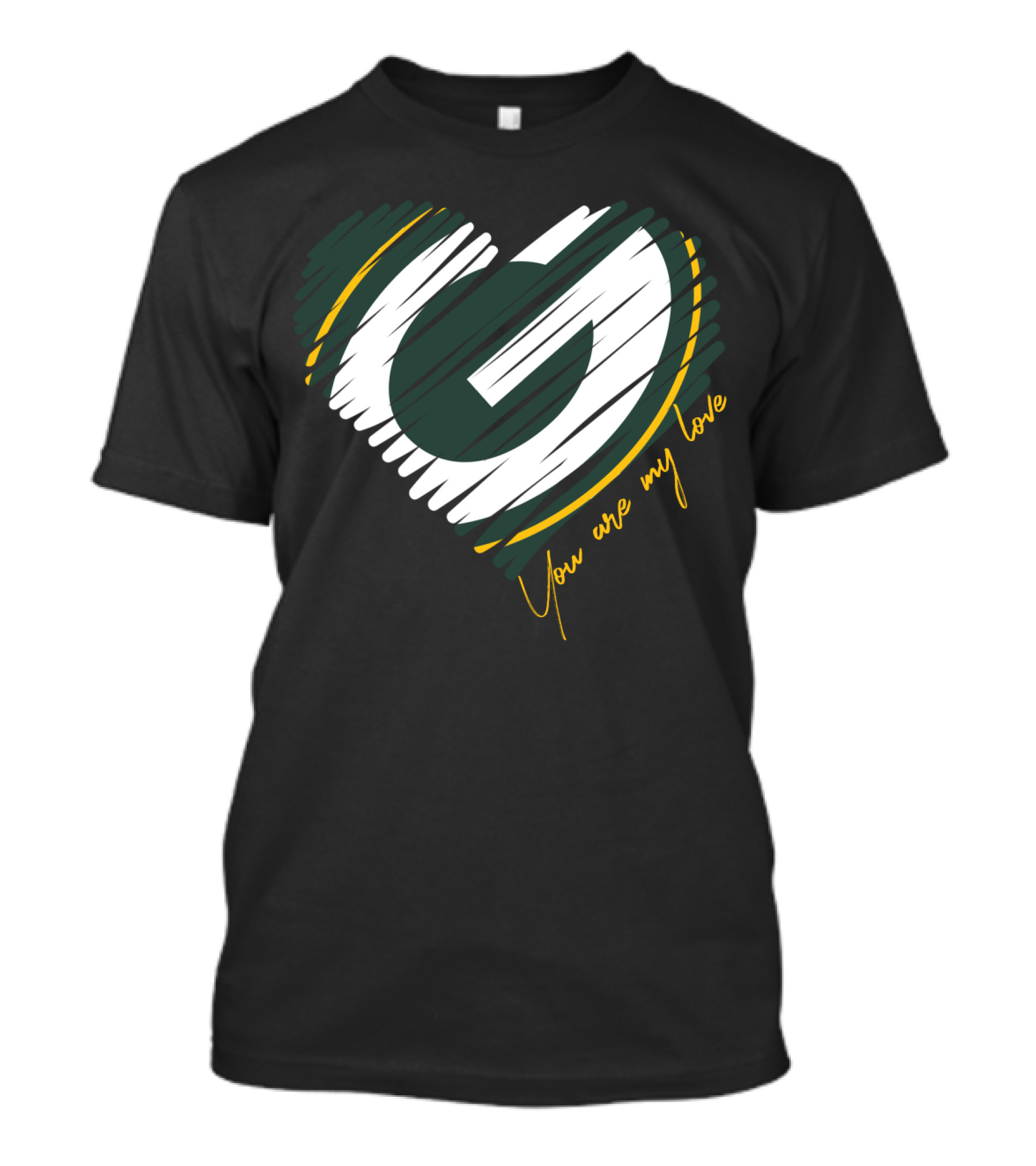 Green Bay Packers Heart You Are My Love T-Shirt