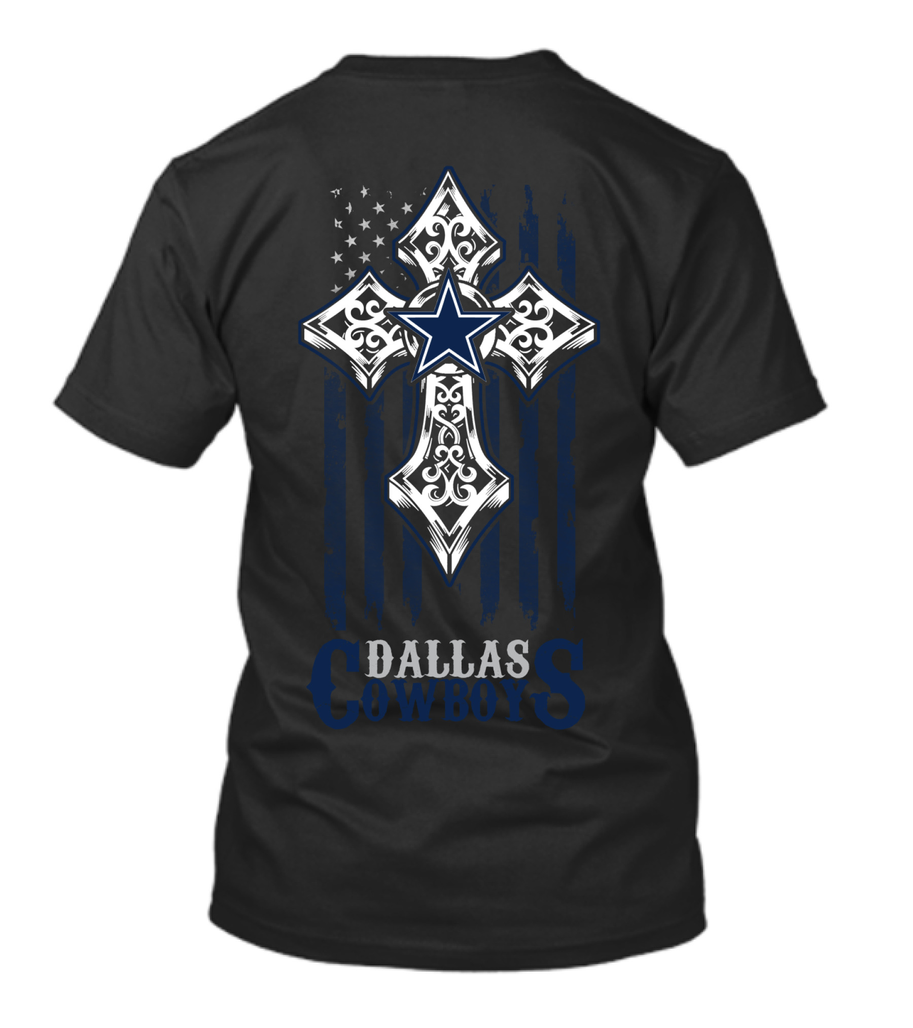 Dallas Cowboys Cross Star American Flag T-Shirt