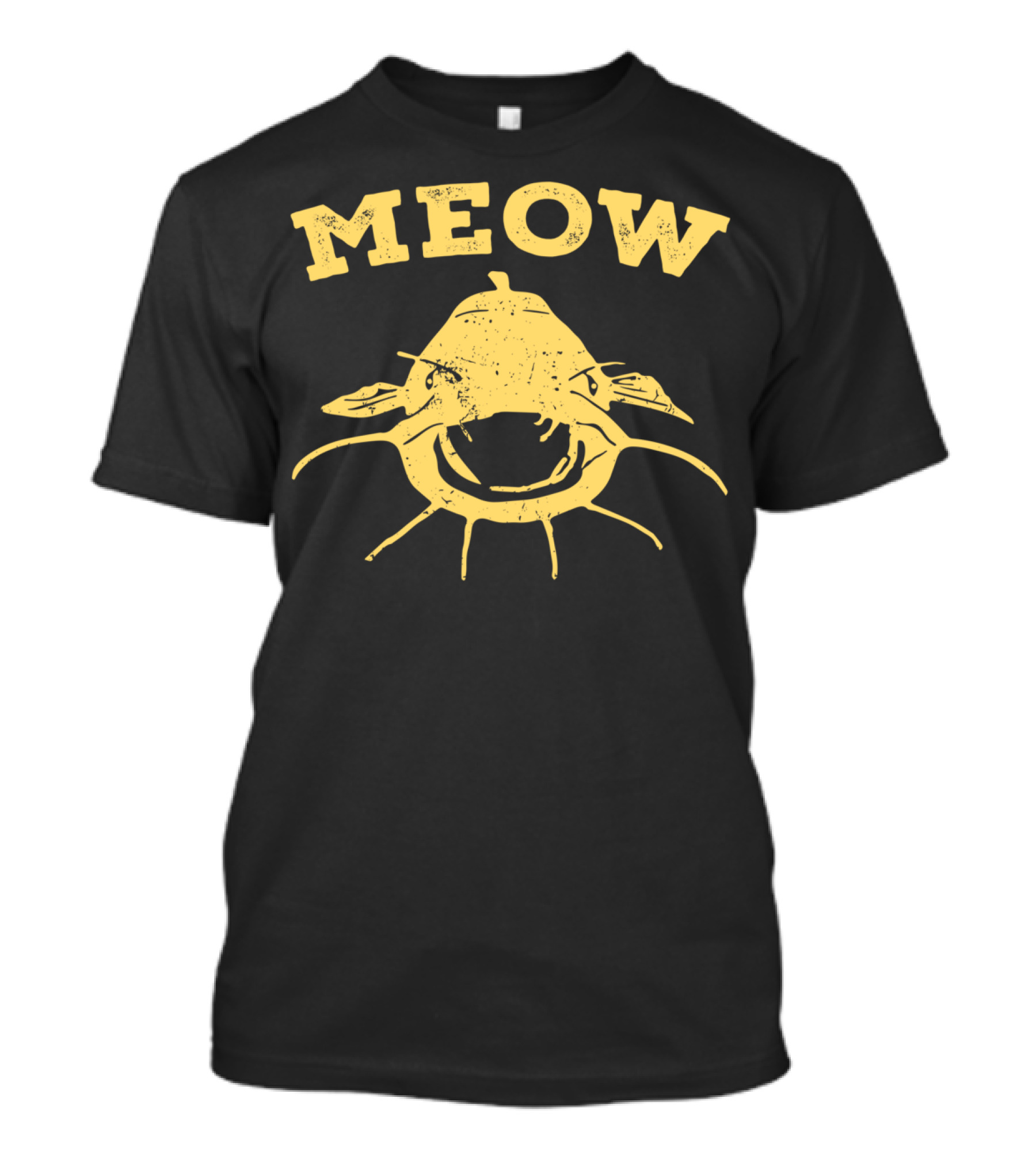 Meow Catfish Fishing Fisherman T-Shirt