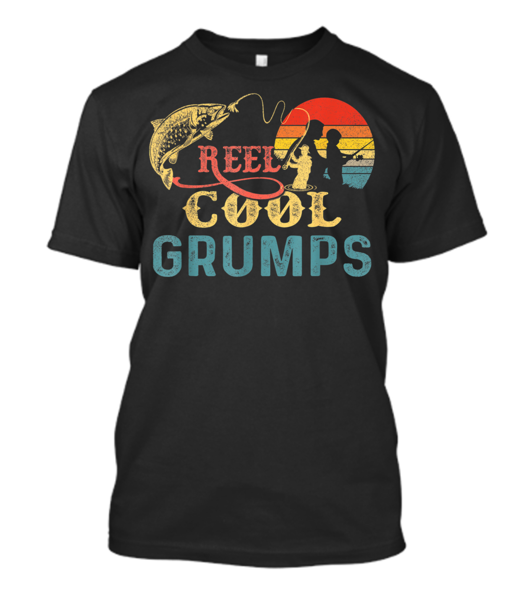 Reel Cool Grumps Vintage Fishing Nature Lovers T-Shirt