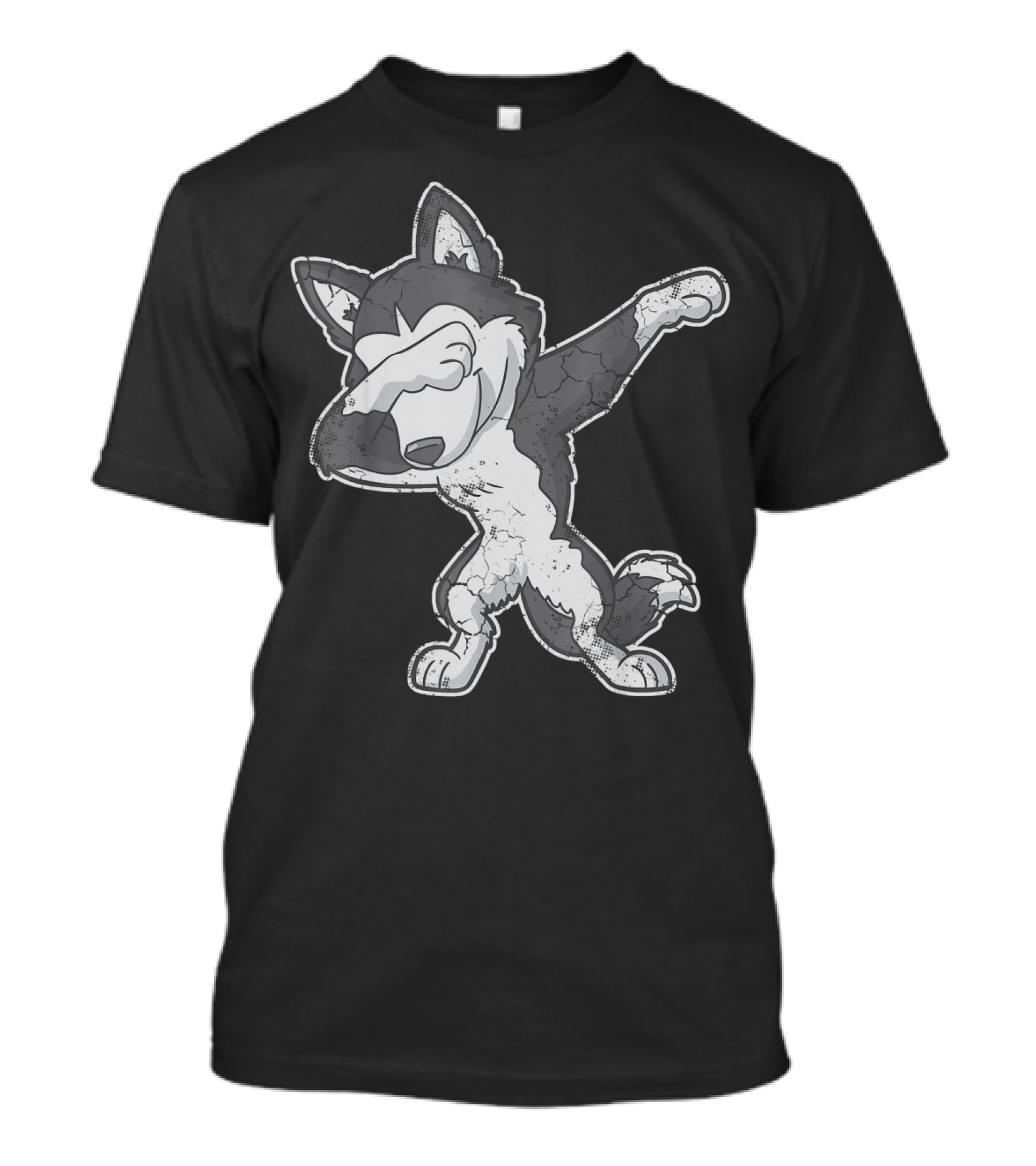 Dabbing Siberian Husky Dog Dab Cartoon T-Shirt