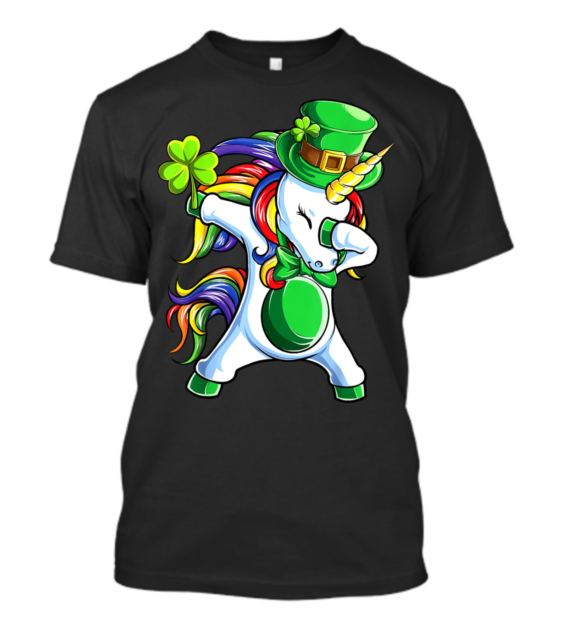 Dabbing Unicorn Lepricorn St Patricks Day Girls T-Shirt