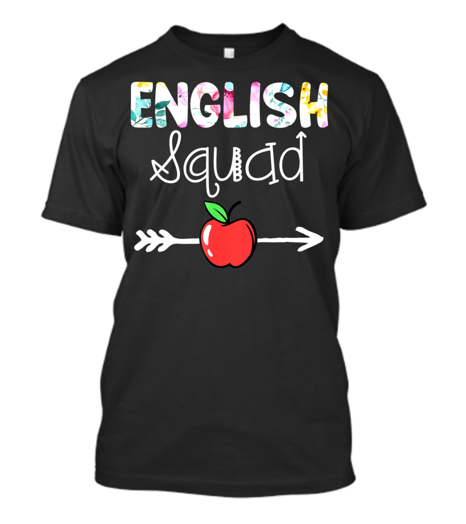 English Squad First Day Back To School Apple Arrow T-Shirt