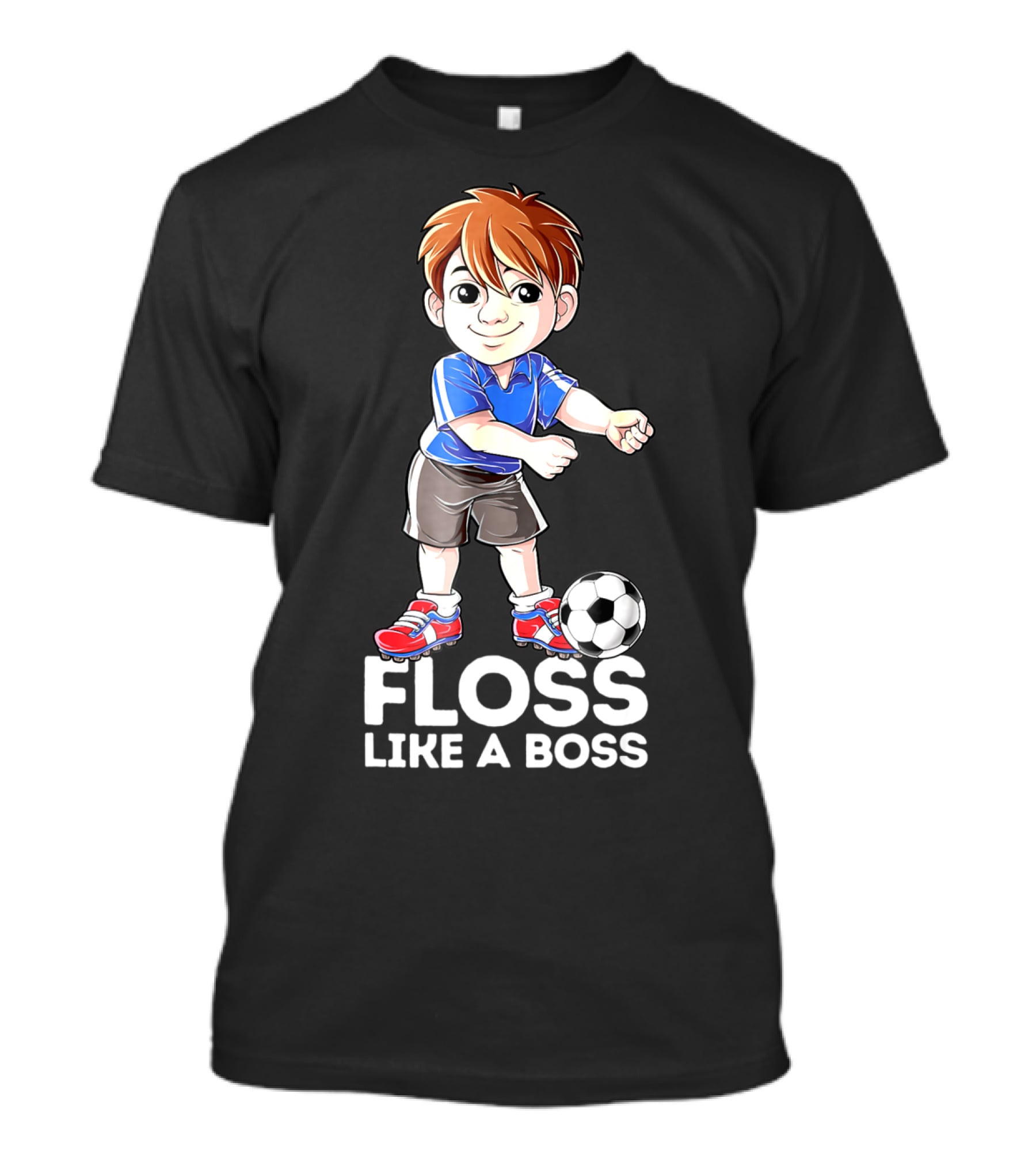 Floss Like A Boss Soccer Boy Dance Flossing Players T-Shirt