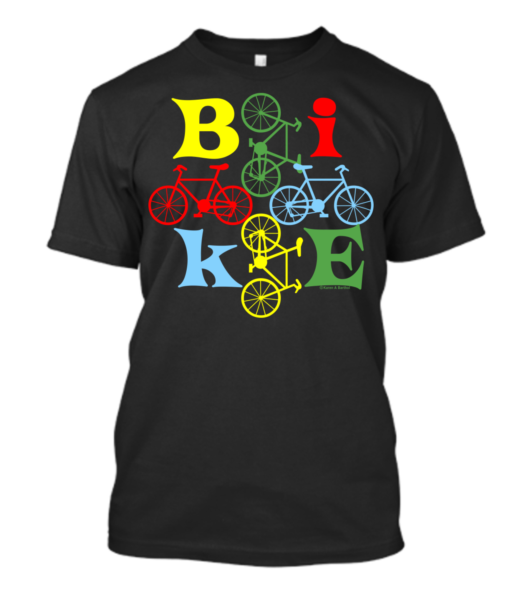 Bike Four Colorful Styles T-Shirt