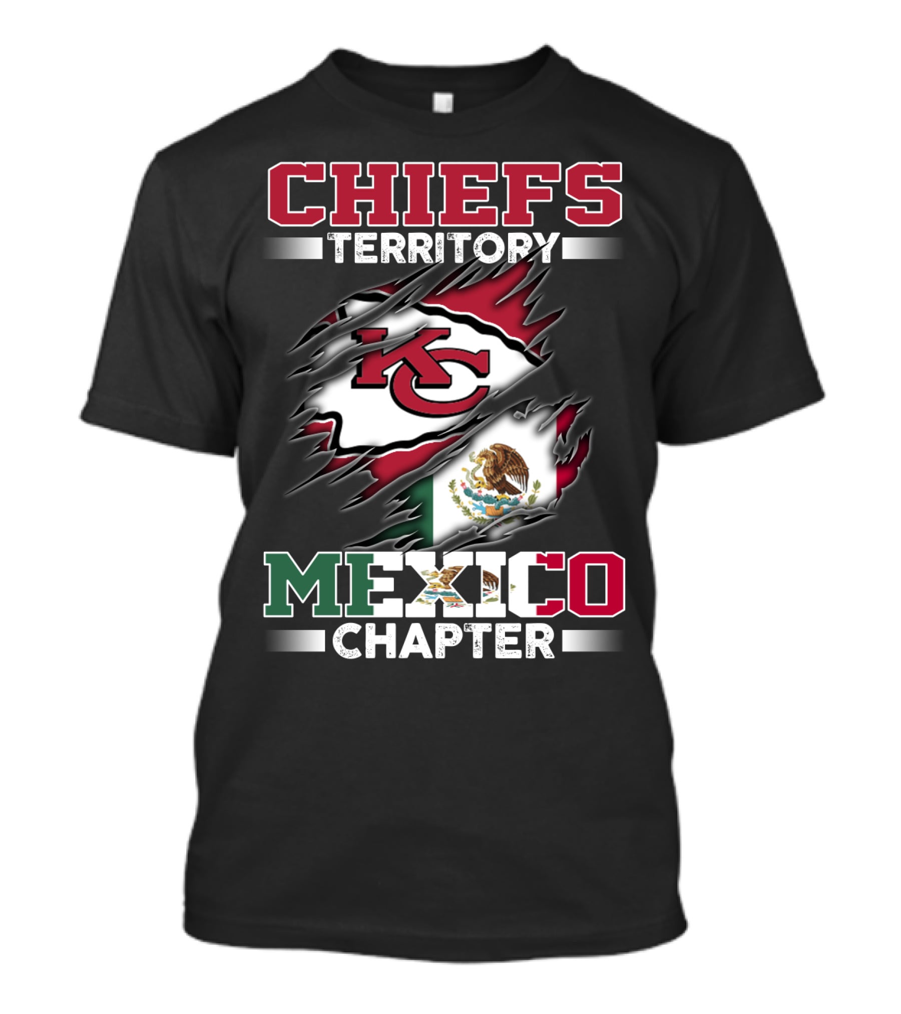 CHIEFS TERRITORY MEXICO CHAPTER KC FLAG T-Shirt