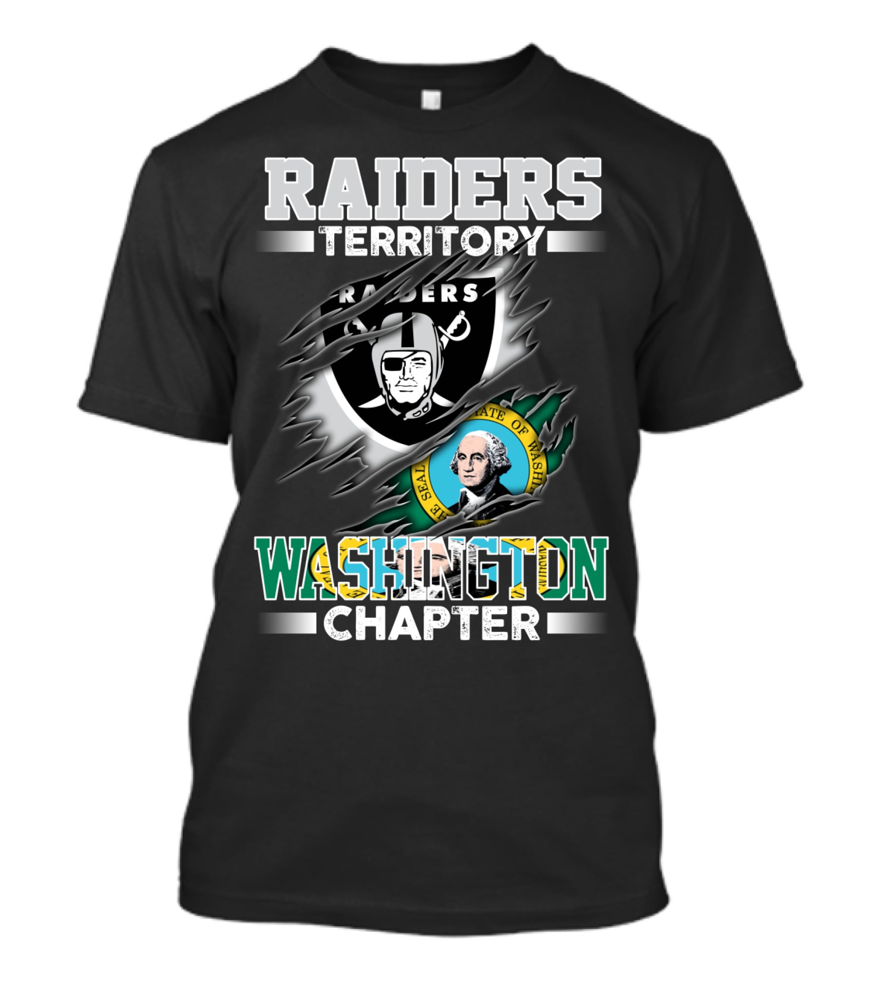 Raiders Territory Washington State Chapter Seal Edition T-Shirt