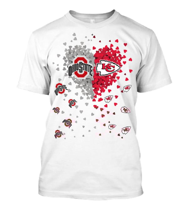 Ohio State Kansas City Chiefs Heart T-Shirt