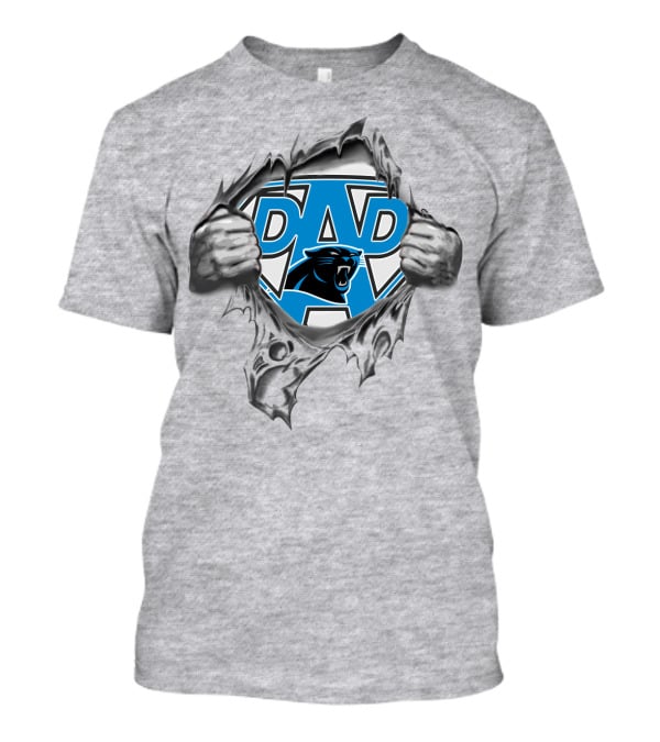 Super Dad Carolina Panthers Logo Superman T-Shirt