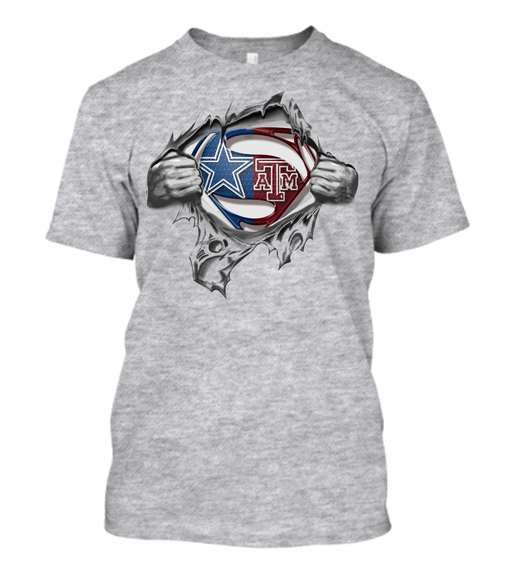 Dallas Cowboys Texas A&M Aggies Superman Logo Fusion T-Shirt
