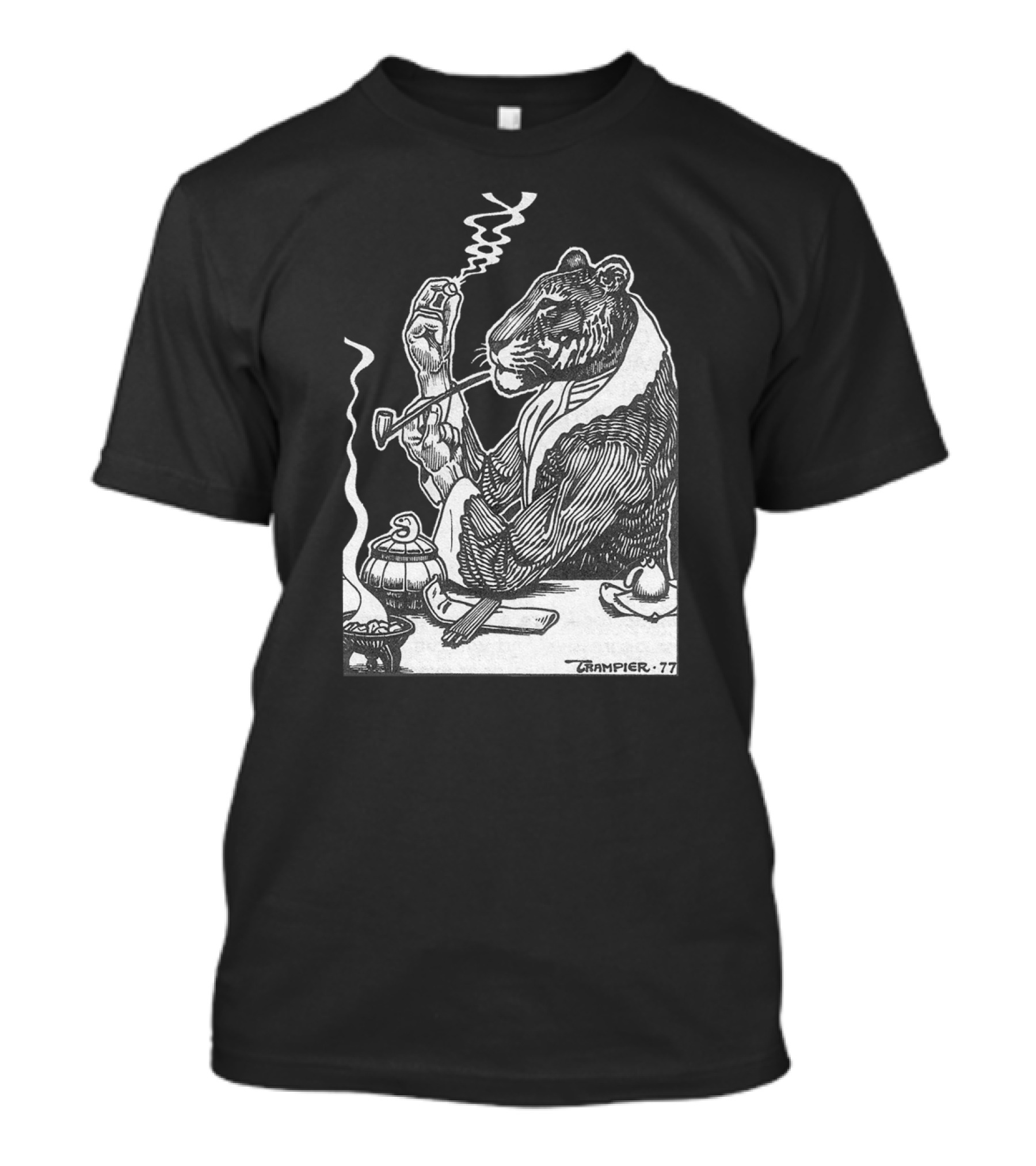 RAKSHASA Trampier 77 Smoking Tiger T-Shirt