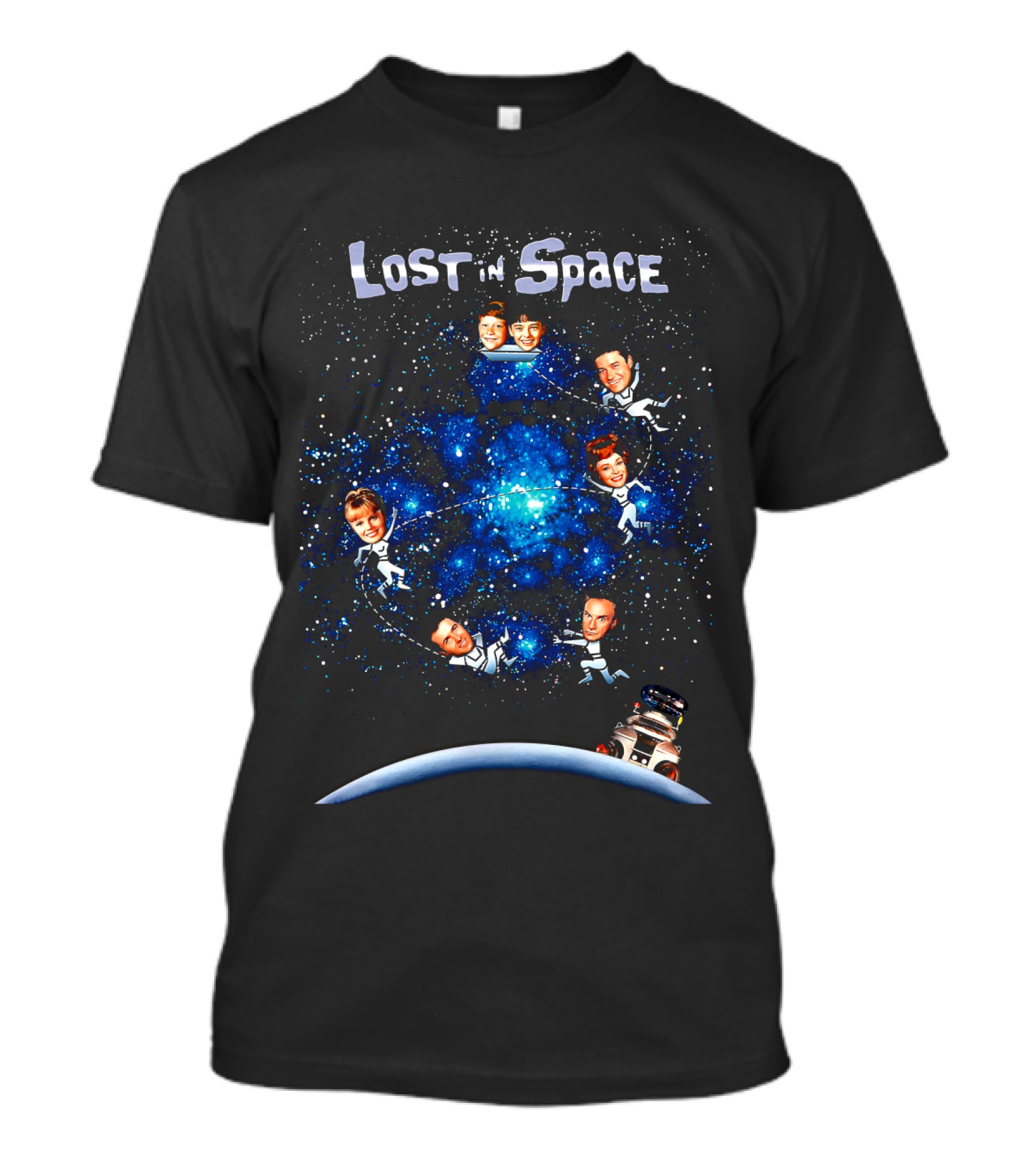Lost In Space Family Floating Galaxy Adventure T-Shirt