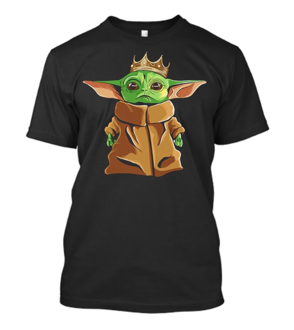 The Mandalorian Baby Yoda King Wearing Crown T-Shirt
