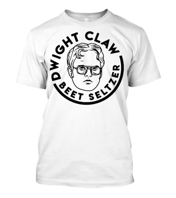 Dwight Claw Beet Seltzer Schrute Face Drawing T-Shirt