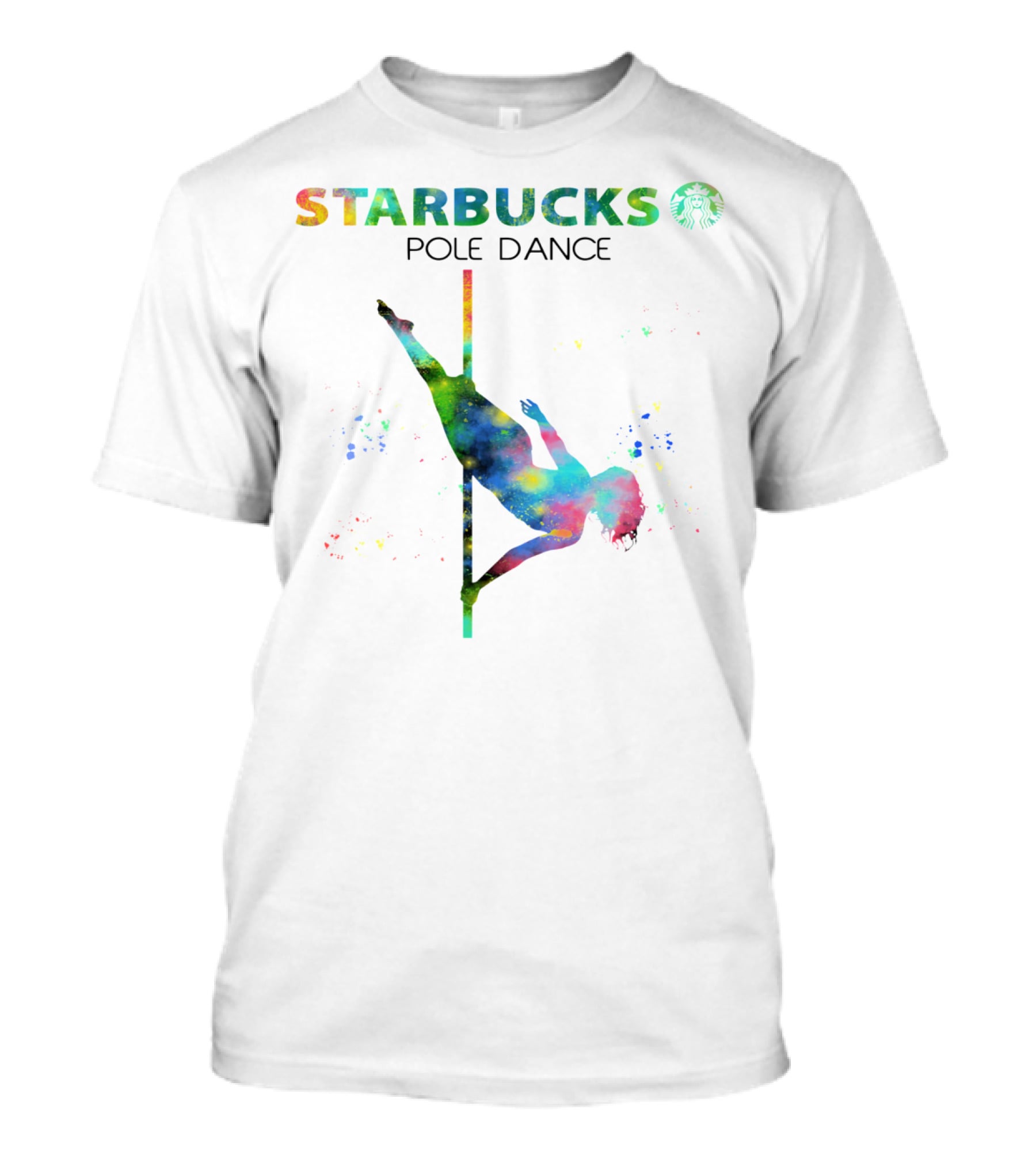 Starbucks Pole Dance Colorful T-Shirt