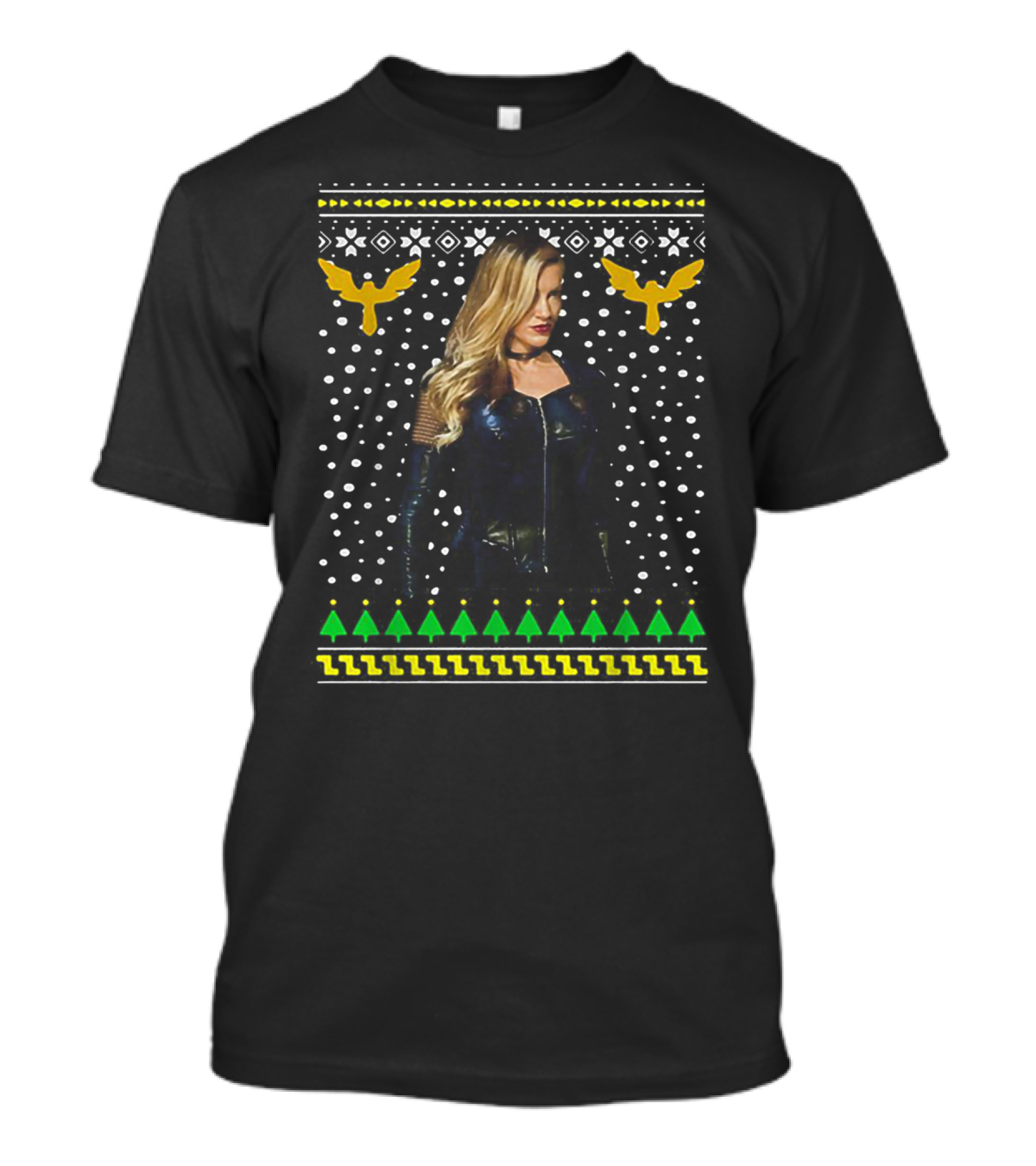 Black Canary Sara Lance Ugly Christmas T-Shirt