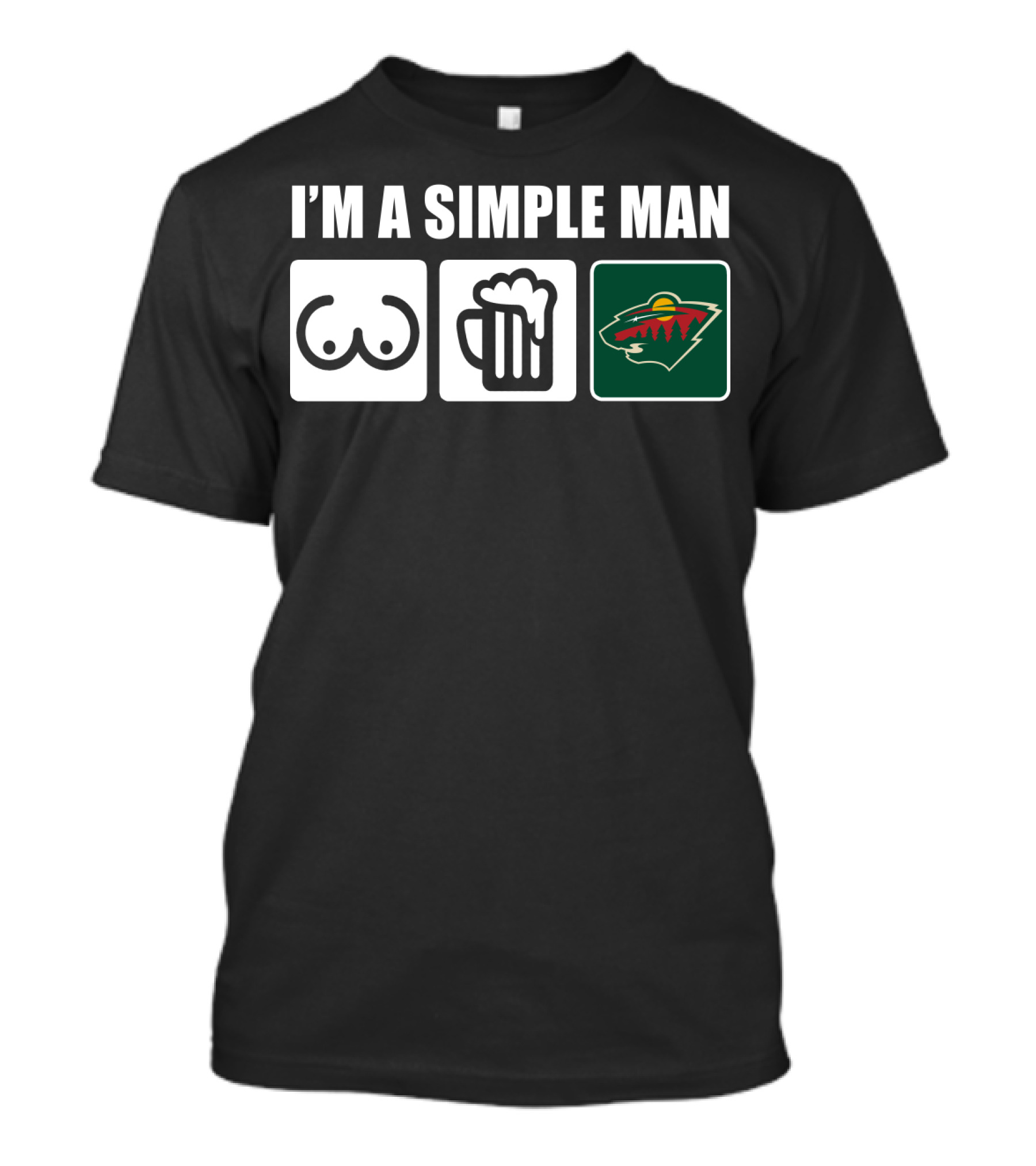 I'm A Simple Man Wilds Beer Hockey T-Shirt