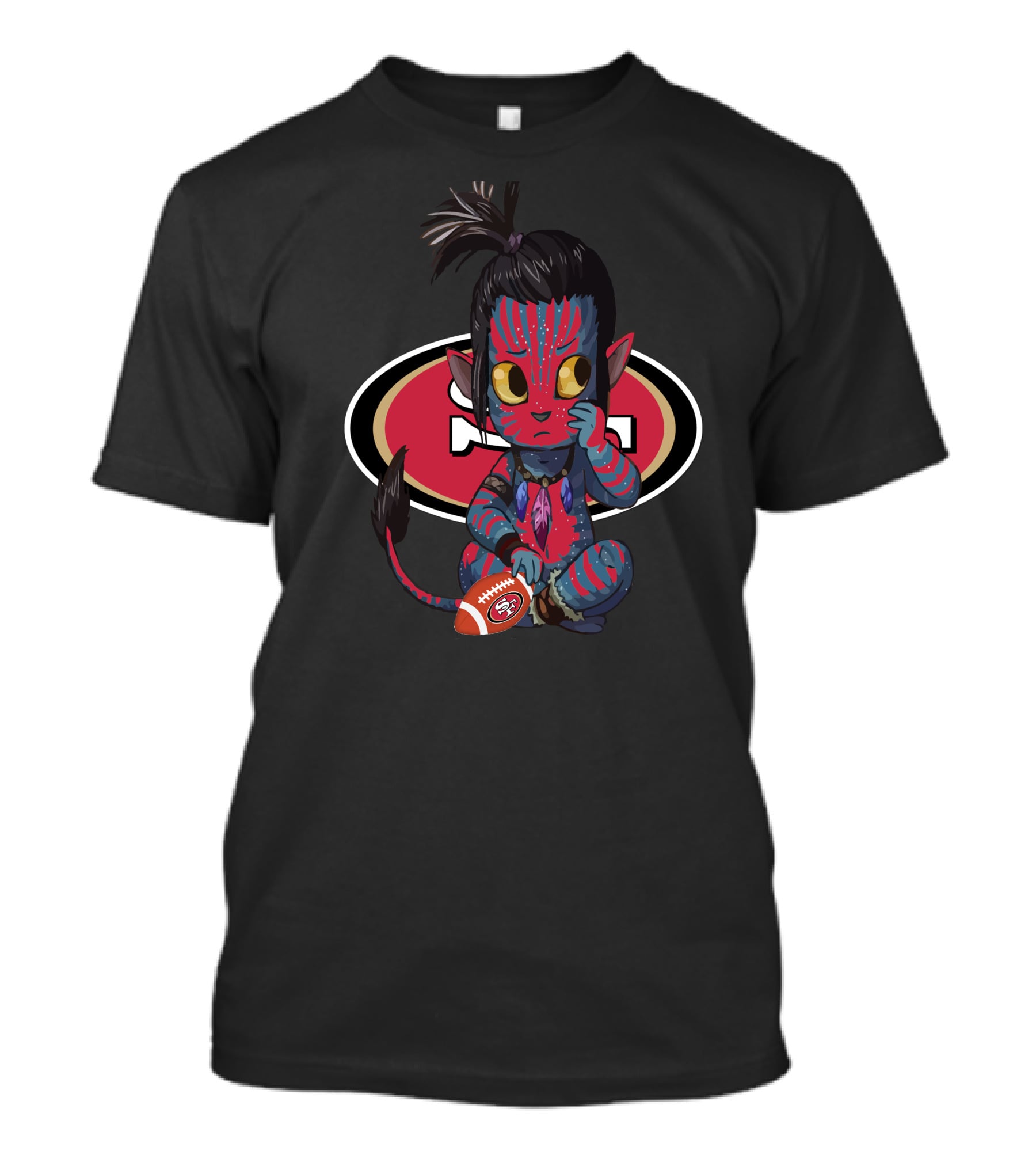 Avatar Meets 49ers NFL Team Football Crossover T-Shirt