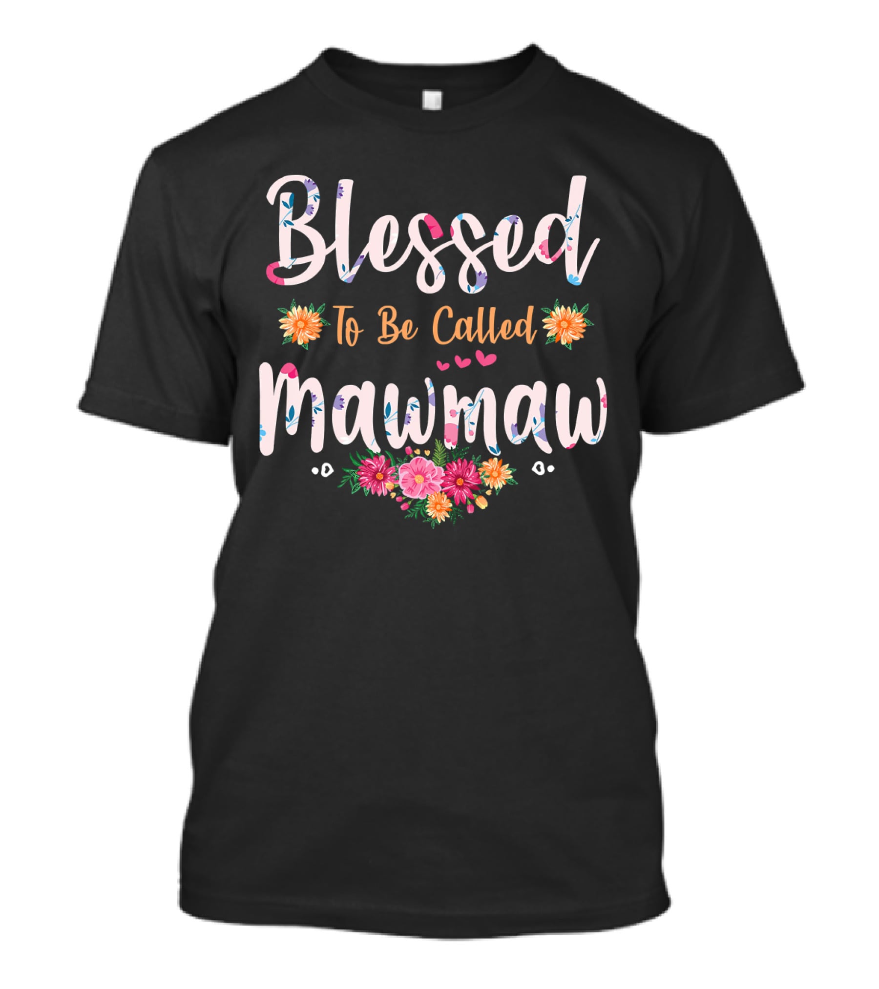 Blessed To Be Called Mawmaw Floral Heart T-Shirt
