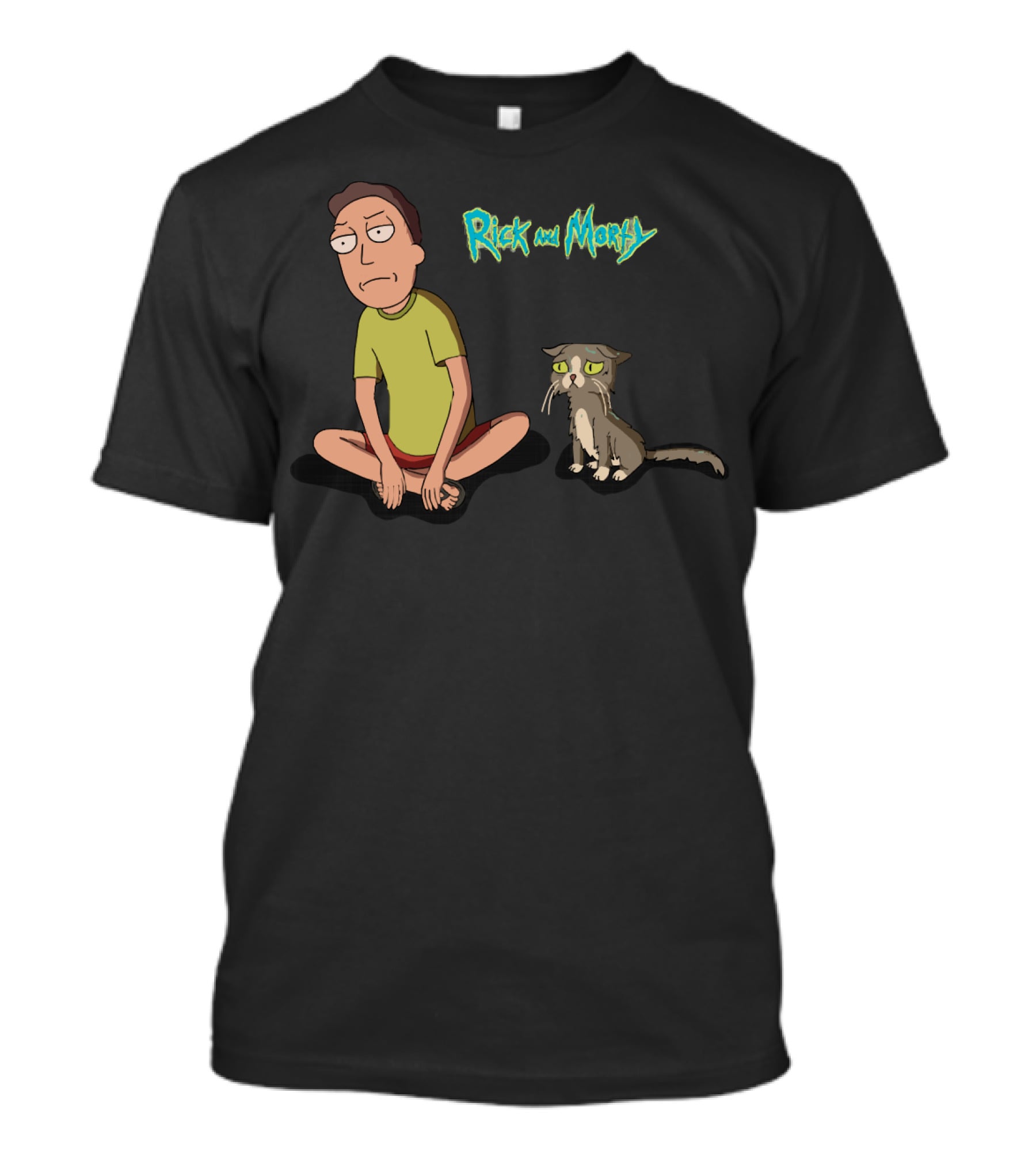 Rick And Morty Jerry And The Talking Cat T-Shirt