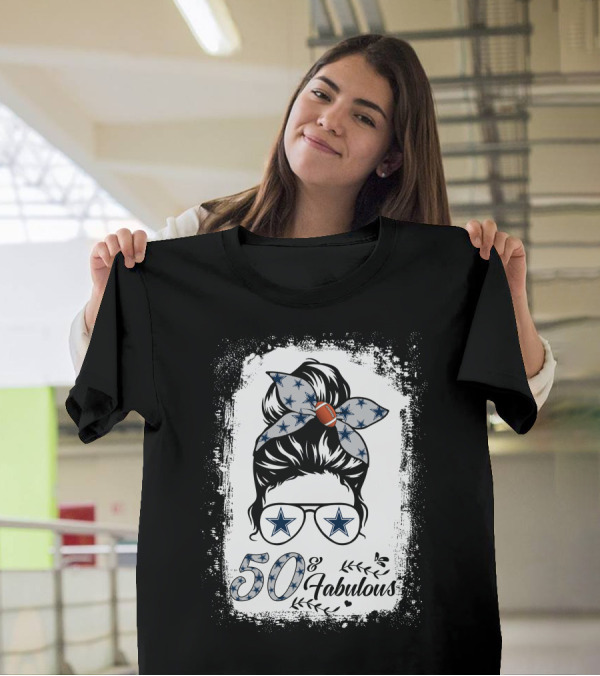 50 And Fabulous Football Stars Birthday T-Shirt