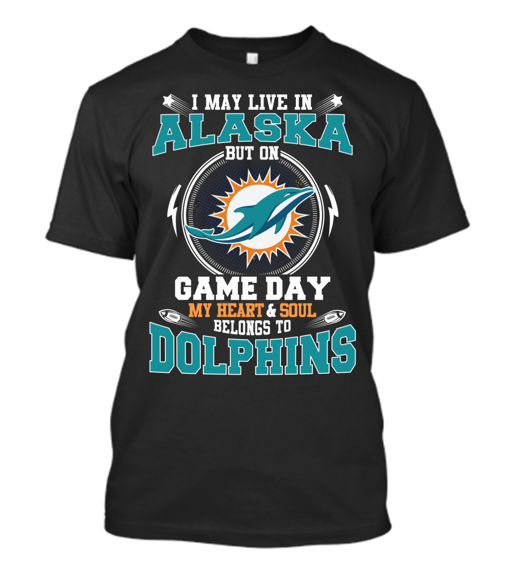 Alaska Game Day My Heart & Soul Belongs To Dolphins T-Shirt