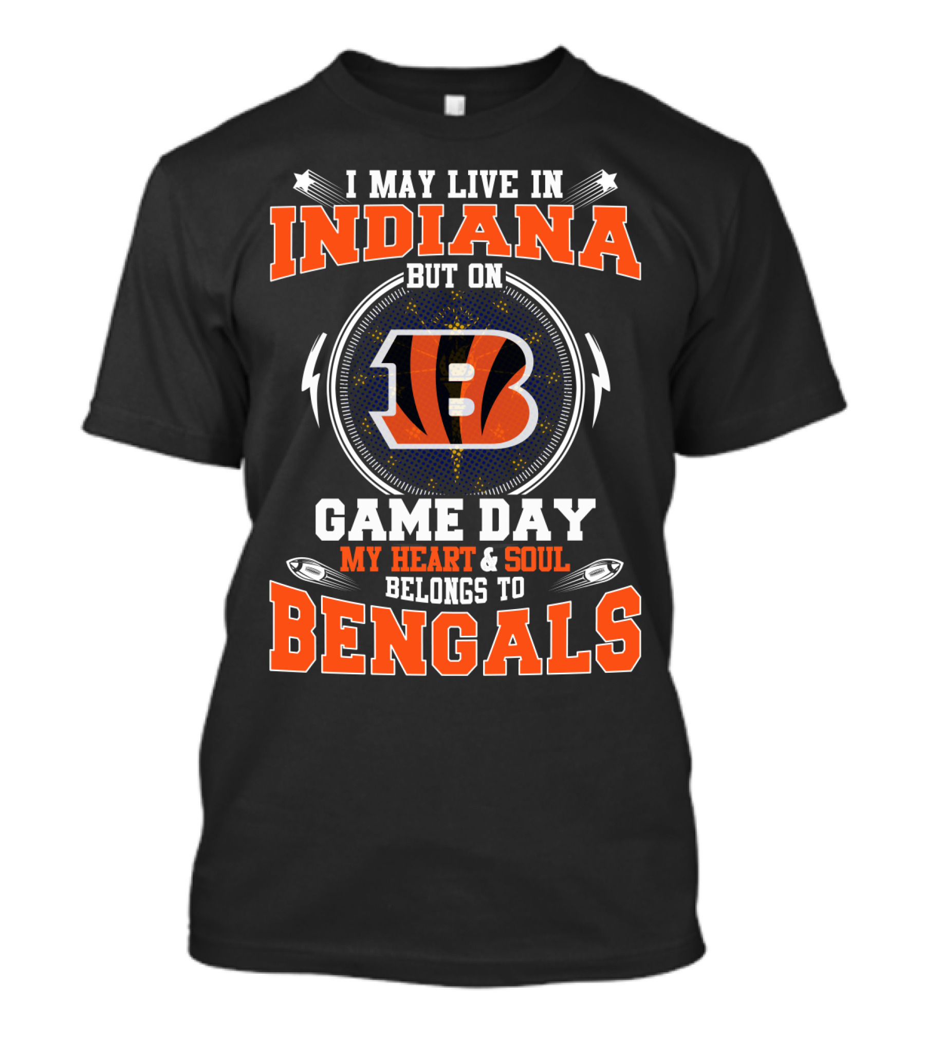 Indiana Resident With Passion For Bengals On Game Day T-Shirt